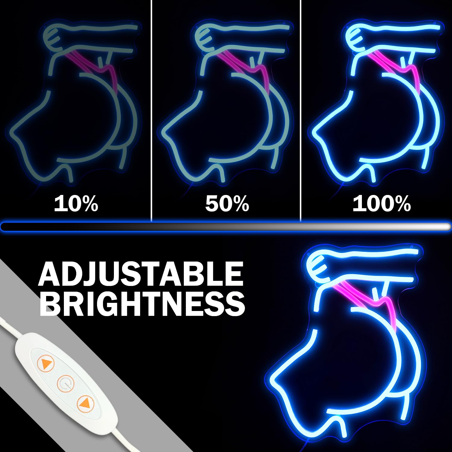 Lady Back Neon Sign for Wall Decor Dimmable Lady Neon Signs for Man Cave Butt Shaped Sexy Led Sign for Bedroom Neon Woman Sign G