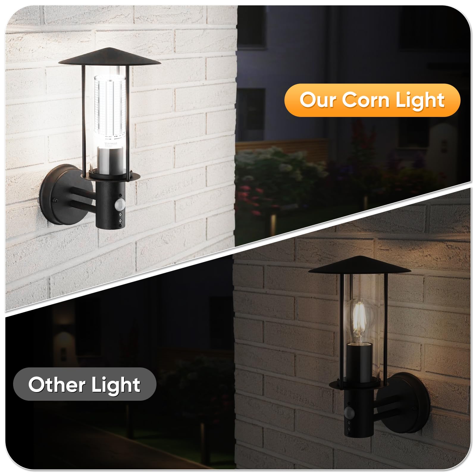 Xycn 2 Pack 400W Corn Led Light Bulb Fanless,5000K Daylight(Eqv.1,200W Mh/Hps/Hid) Non-Dimmable E26/E39 Large Mogul Base Led Cob