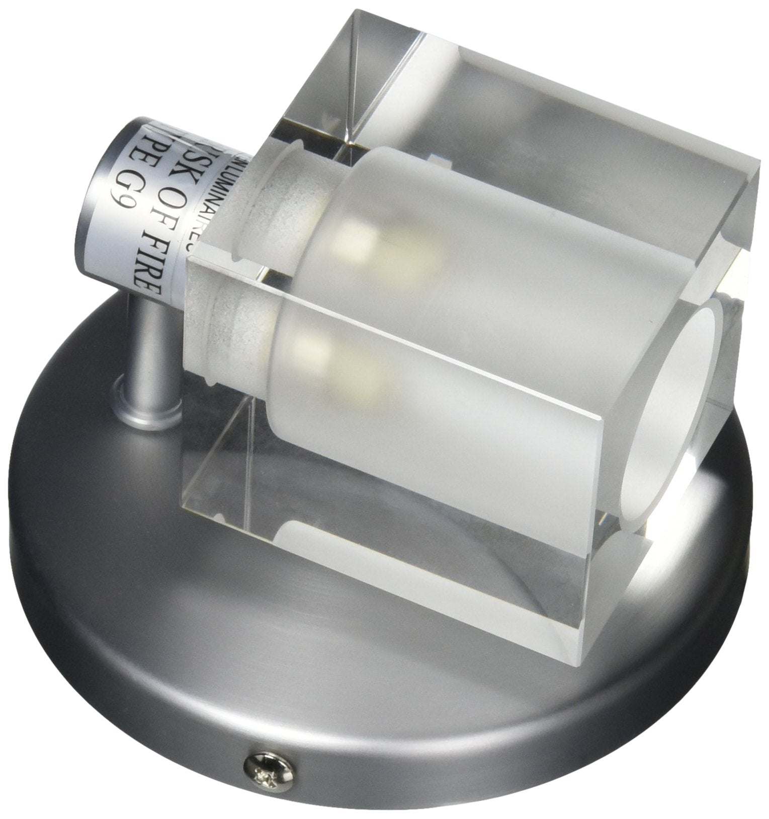 Jesco Lighting WS292-CR Cube Series 1-Light Wall Sconce, 40W, Metal, Crystal