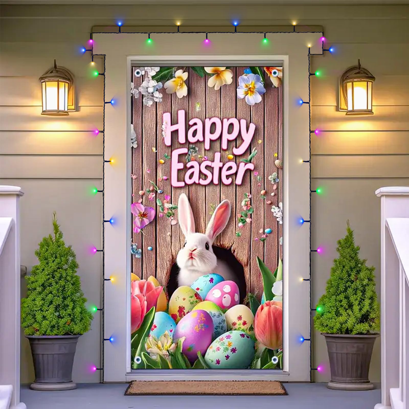 Easter Lights, 66Ft 200 Led Christmas Lights Outdoor With Waterproof 8 Modes, Plug In Connectable Twinkle String Light For House