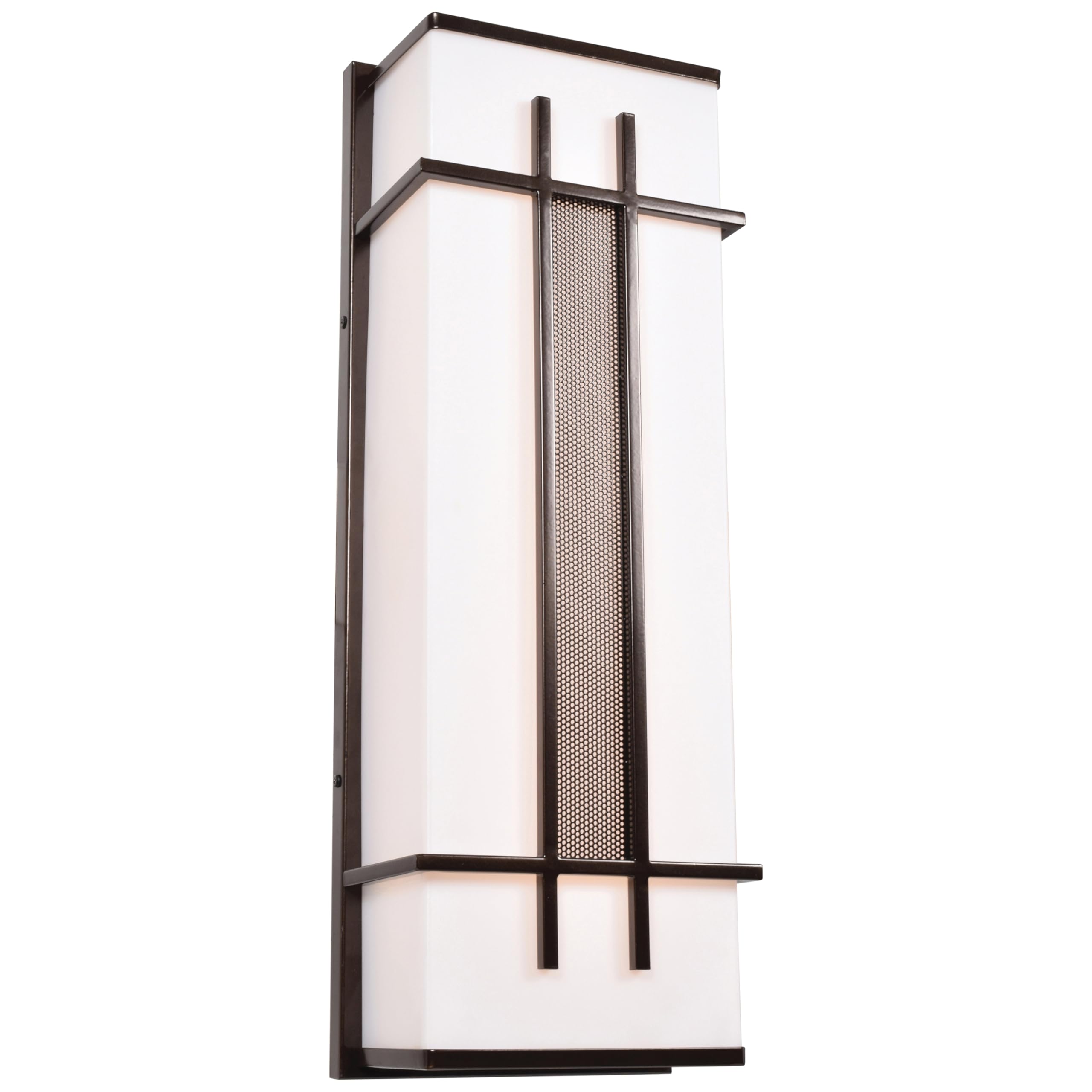 Access 20101LEDDMG-BRZ/ACR Craftsman/Mission LED Wall Fixture from Tuxedo Collection in Bronze/Dark Finish,