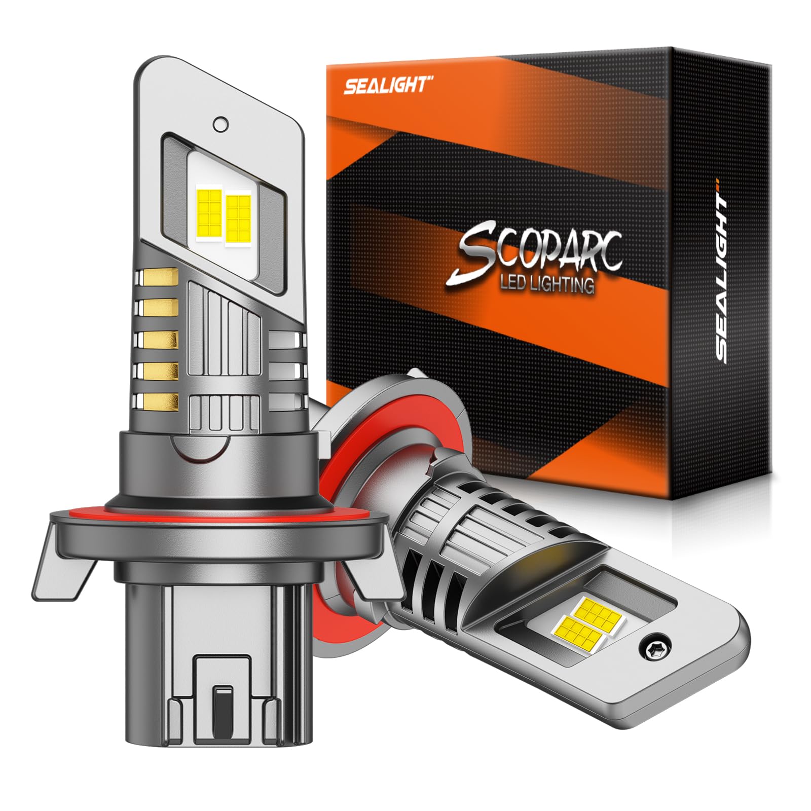 SEALIGHT H13 Bulb 24000 Lumens 6500K White Light for Fog Light & Powersports, Plug and Play, 2 Pack