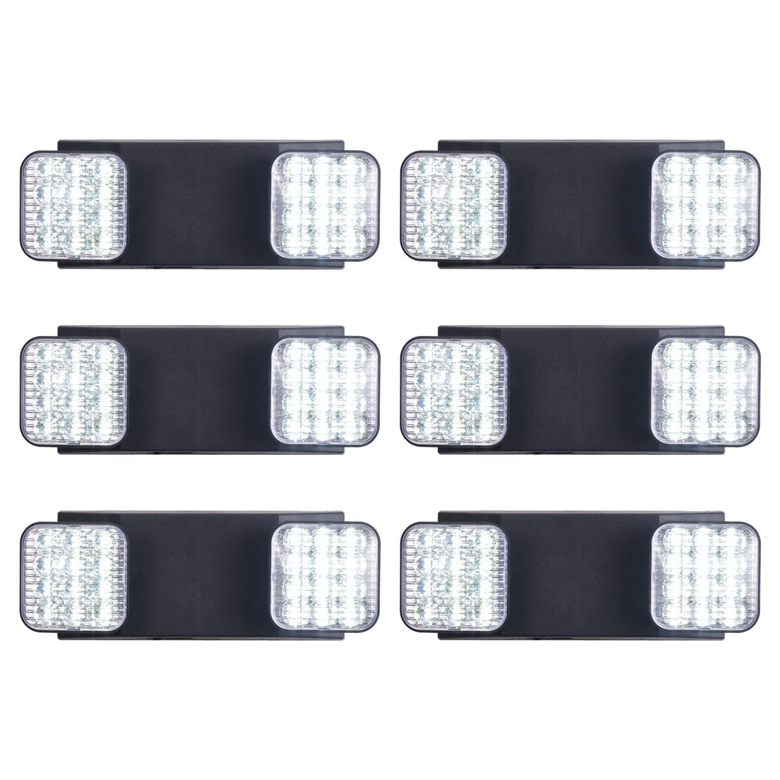 Cm Mzy Black Emergency Lights With Battery Backup,Commercial Emergency Light,Two Adjustable Led Light Head Emergency Lighting Fi