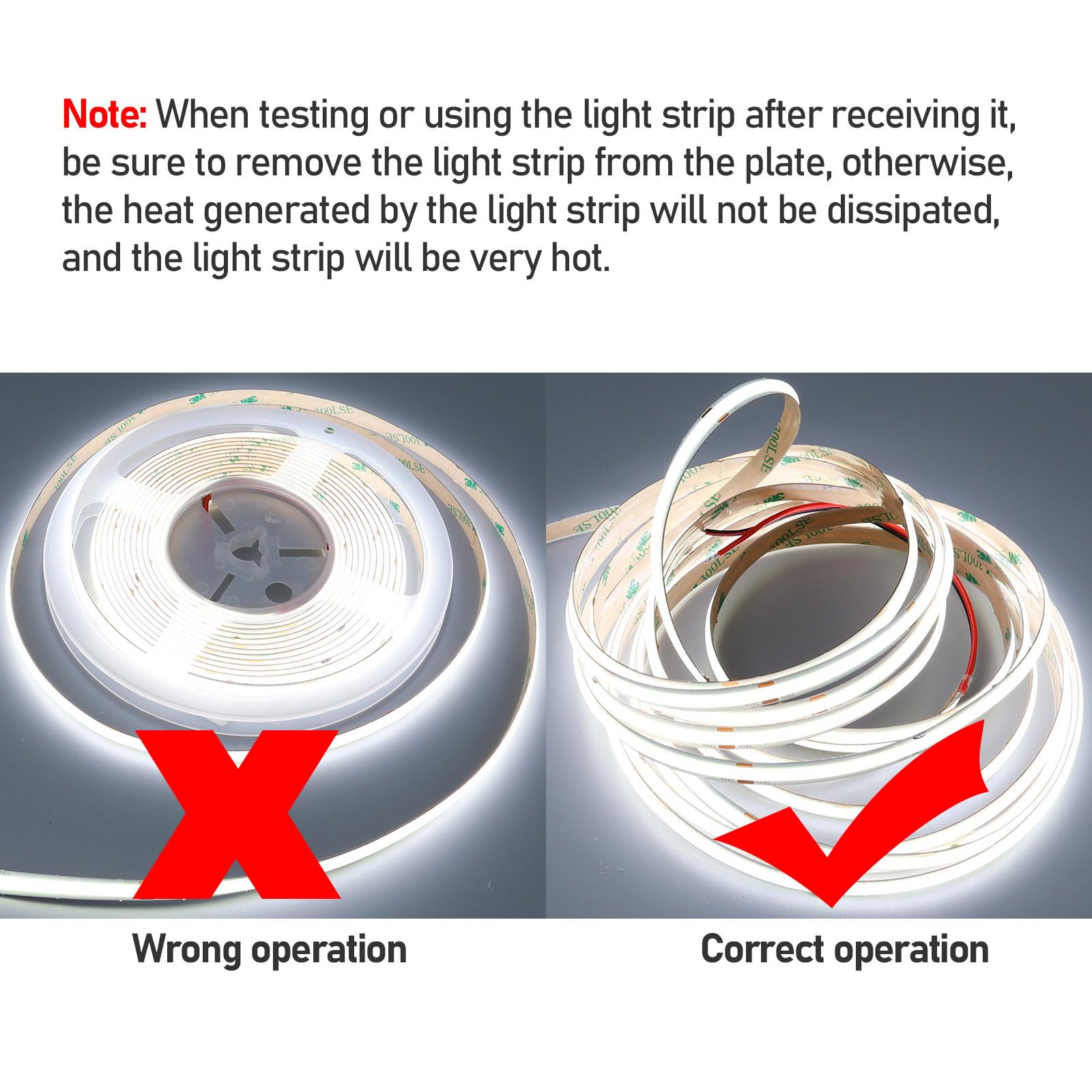Goming Dc 12V Cob Led Strip Light Cool White 6000K Ip65 Waterproof 16.4Ft(5M) 1560Leds Cri 93+ Uniform Glow Flexible Led Tape Li