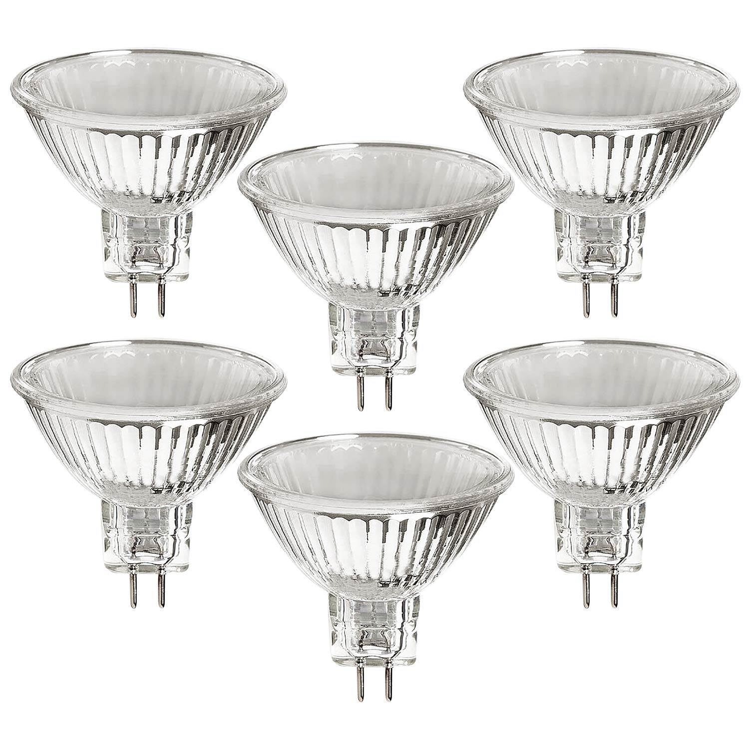 12Vmonster MR11 Halogen Light Bulb 50W GU4 Warm White 6 Pack Dimmable 12V Down Reflector Spot Lamp