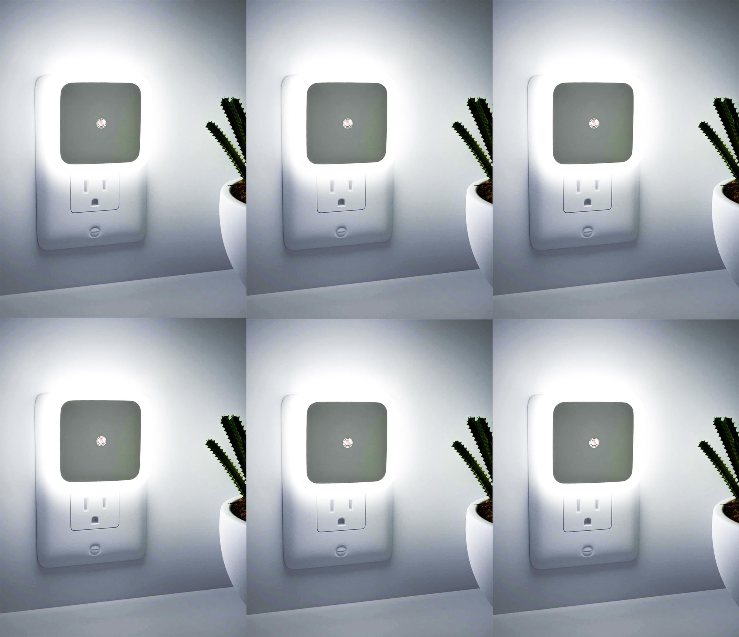 VRPRIME 6pc Night Lamp Sensor Light for Bedroom Bed Side Home | Smart Automatic ONOFF Dim LED Lights | Energy Saving 0.5W Lamp |