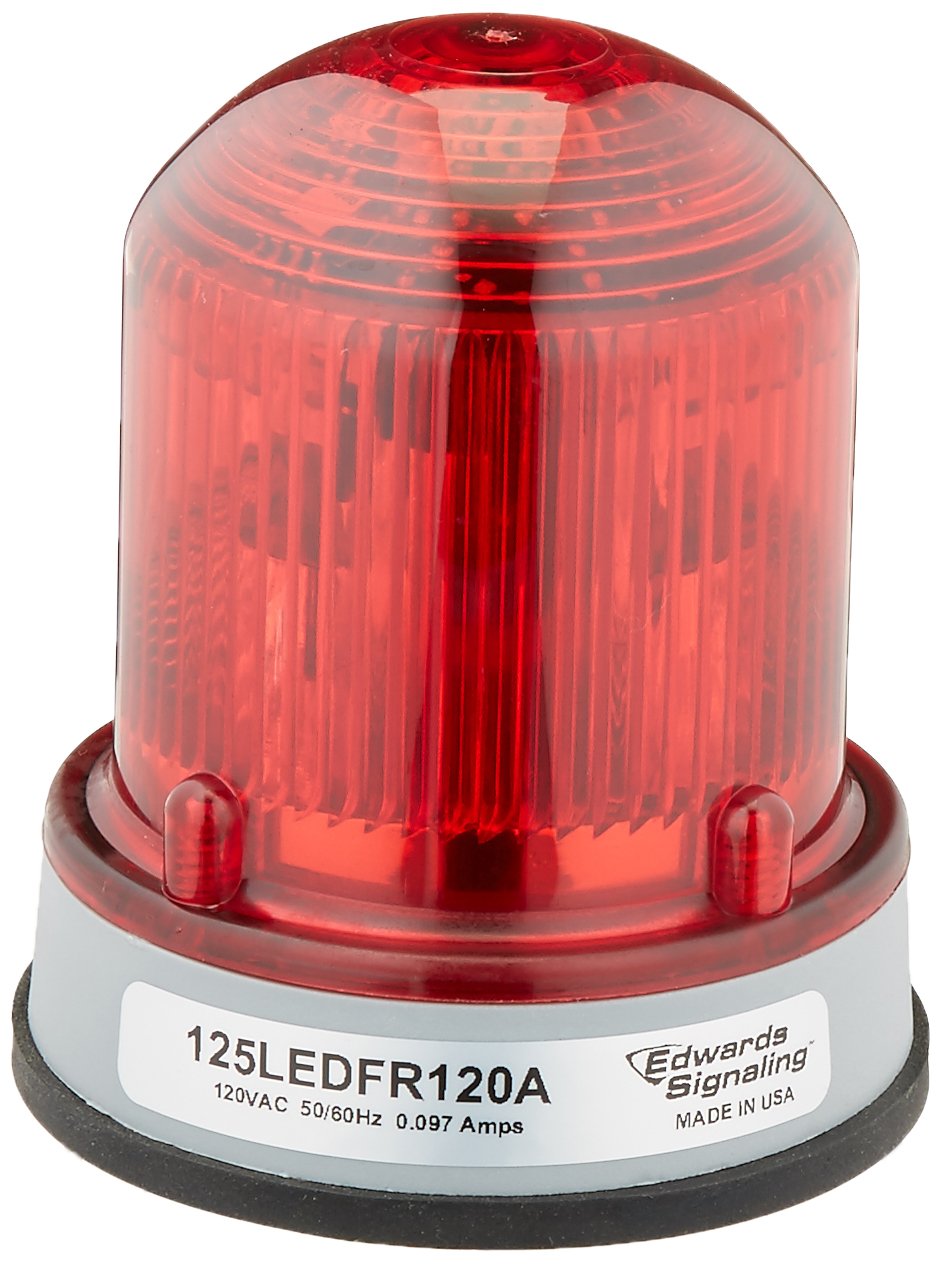 Edwards Led Sign Edwards-Signaling Warning Light, Led, 120Vac, Red, 65 Fpm, 125Ledfr120 ...