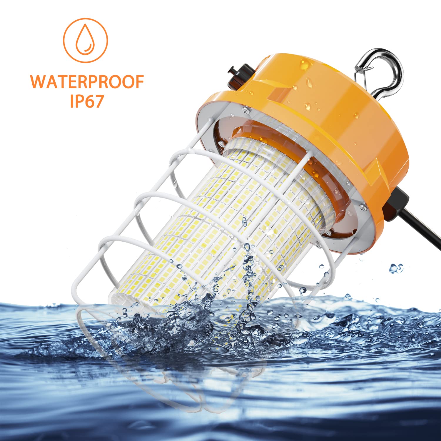 80W Led Temporary Work Light 12000Lm 5000K Construction Lights Led Work Light Ip67 Dust Waterproof Portable Lights With Stainles