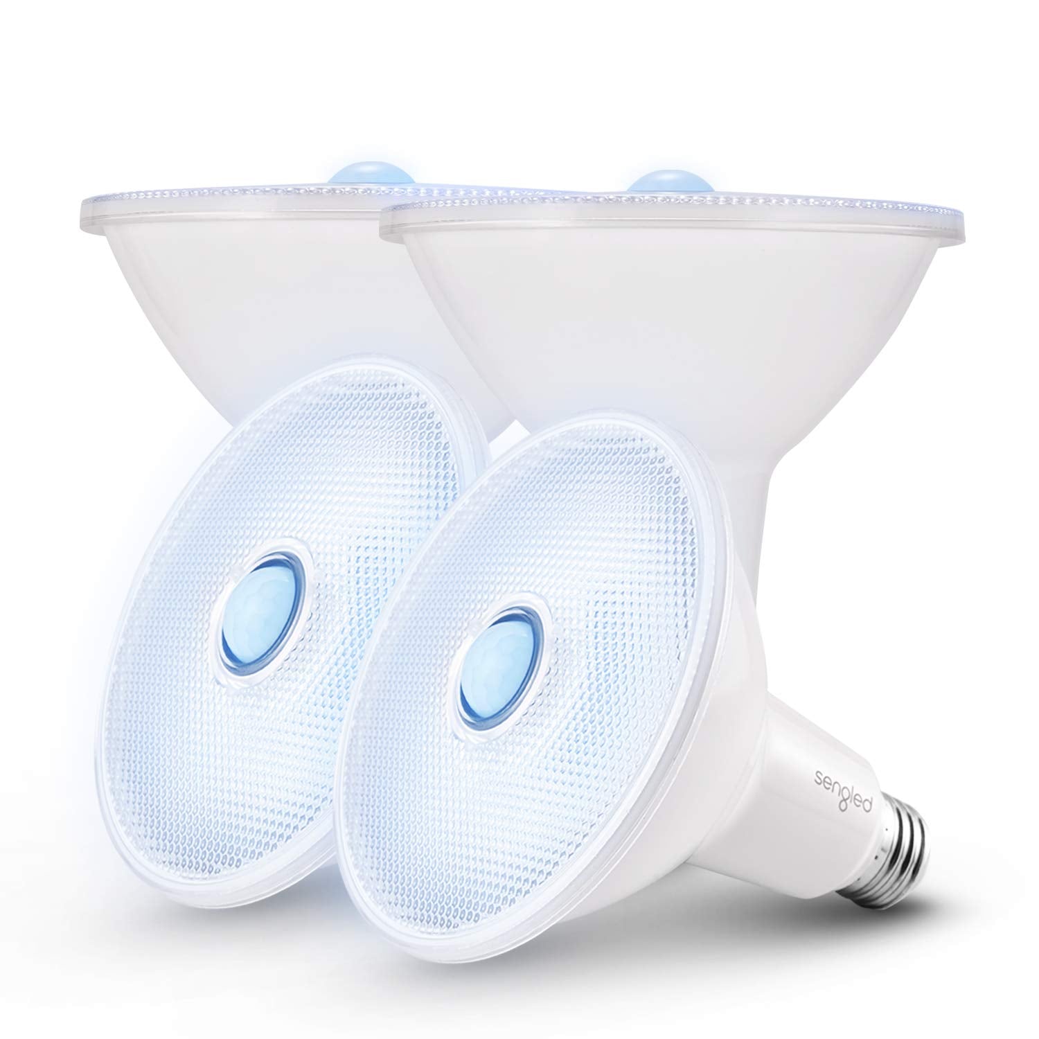 Sengled Motion Sensor Flood Lights, 1500LM Daylight, E26 Base PAR38, Waterproof LED, 4 Pack, Model SSP3881550G4WA