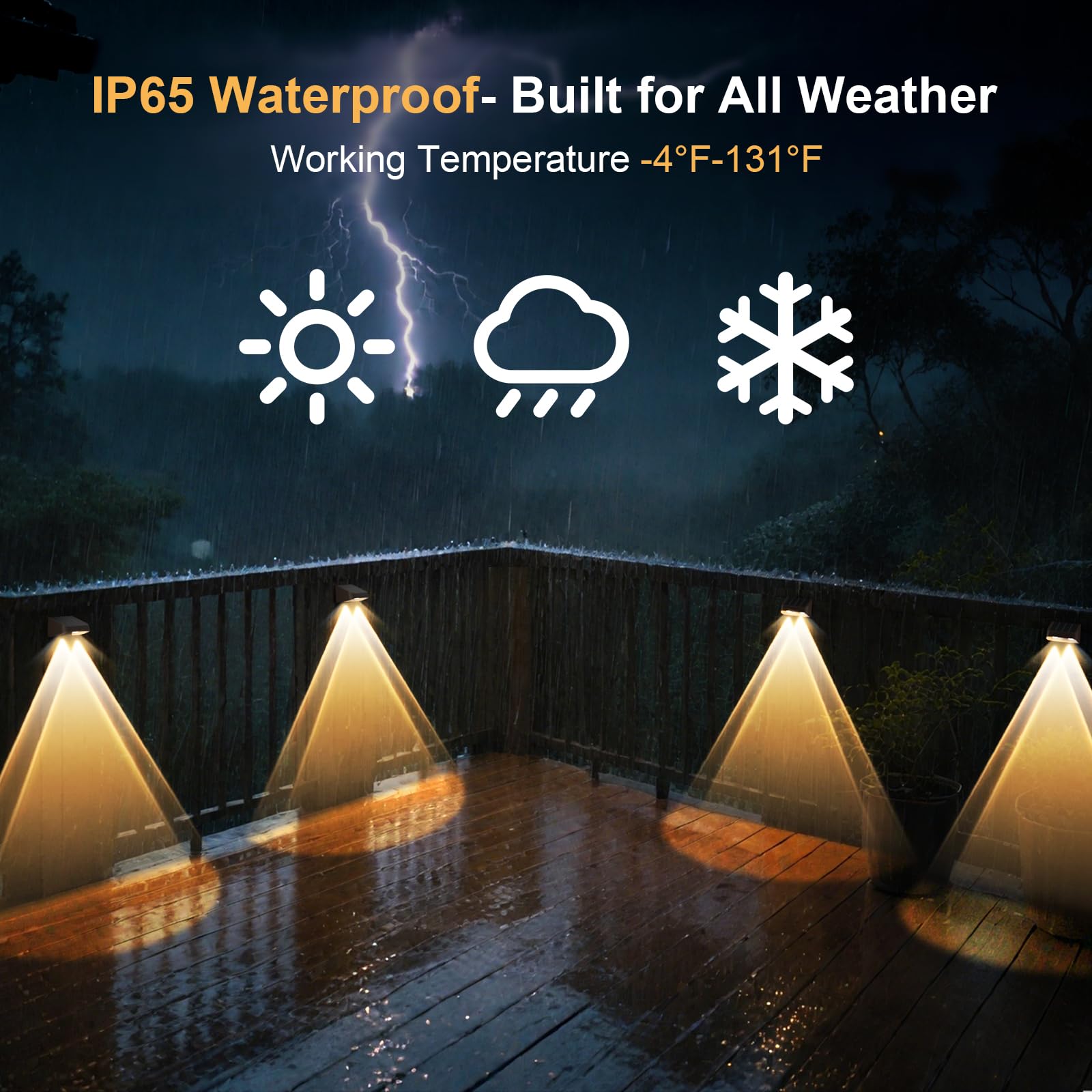 Yivsen Solar Fence Lights, 18 Pack Waterproof Acrylic, 3000/4000/6000K Brightness, Model SWV-3108, Perfect for Outdoor Use