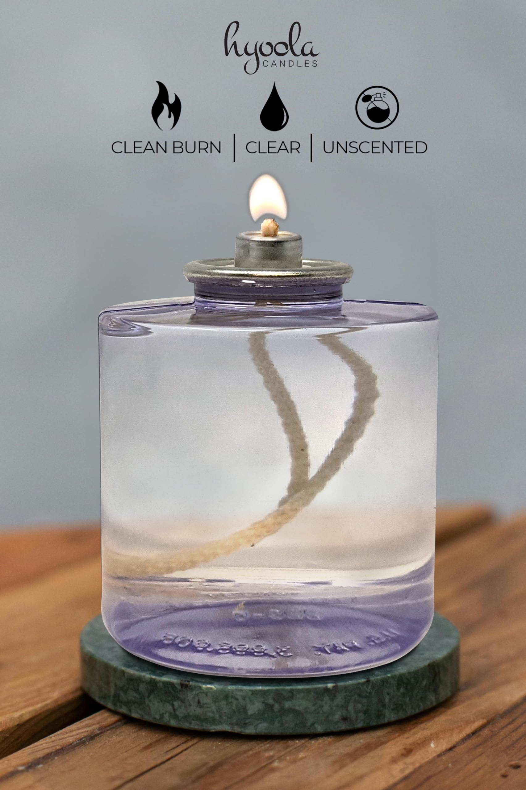 Hyoola Liquid Candles 50 Hour Burn Time, Clear, 48 Pack, Model H80030, Liquid Paraffin