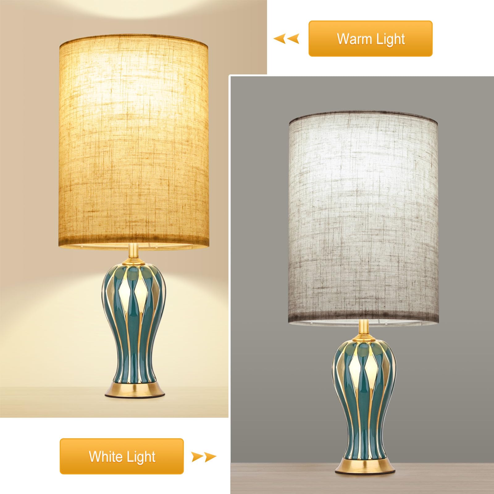 LEYINPEI Tall Drum Lamp Shades Set of 2, Beige Linen, 10" Top x 10" Bottom x 13" High, Easy Assembly Replacement for Table/Floor Lamps