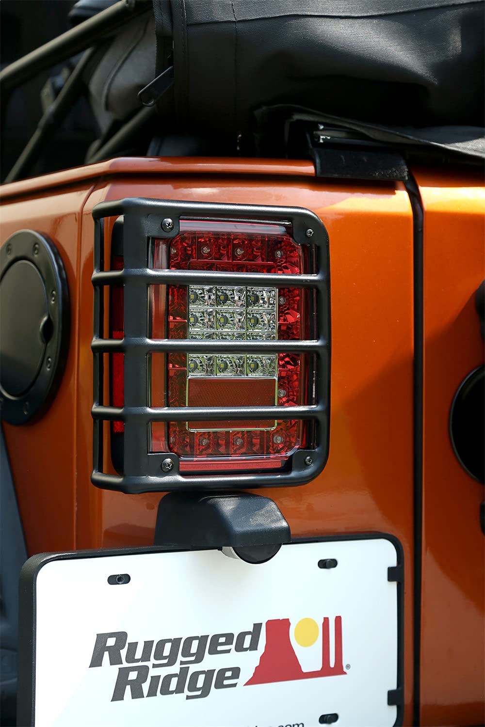 Rugged Ridge | Euro Guard Kit, Tail Light, Textured Black | 11226.11 | Fits 2007-2018 Jeep Wrangler Jk