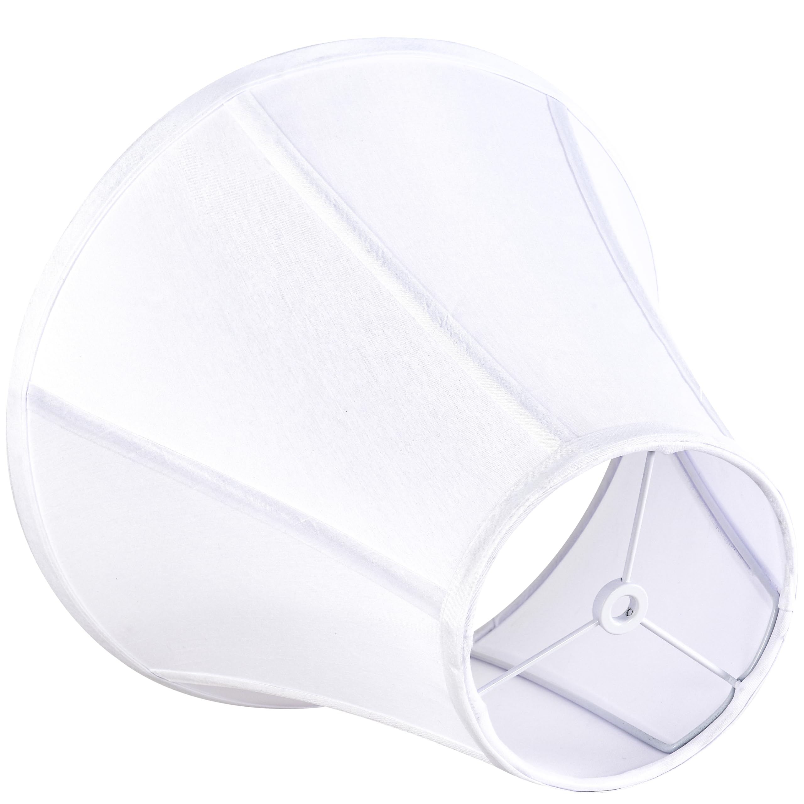 Bell Lamp Shades White Medium Lamp Shade 6'' Top X 13'' Bottom X 10.6'' High(Spider) Modern Lamp Shade For Table Lamp & Bedside