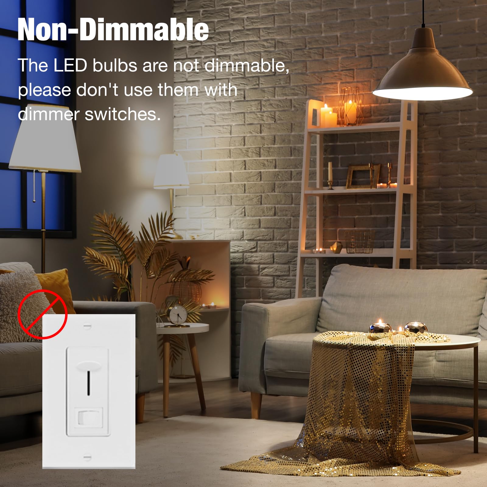 Bubo Ceiling Fan Light Bulbs 60 Watt Equivalent, E12 Led Bulb Cool White 4000K, 5.5W Small Base Led Light Bulbs, A15 Candelabra
