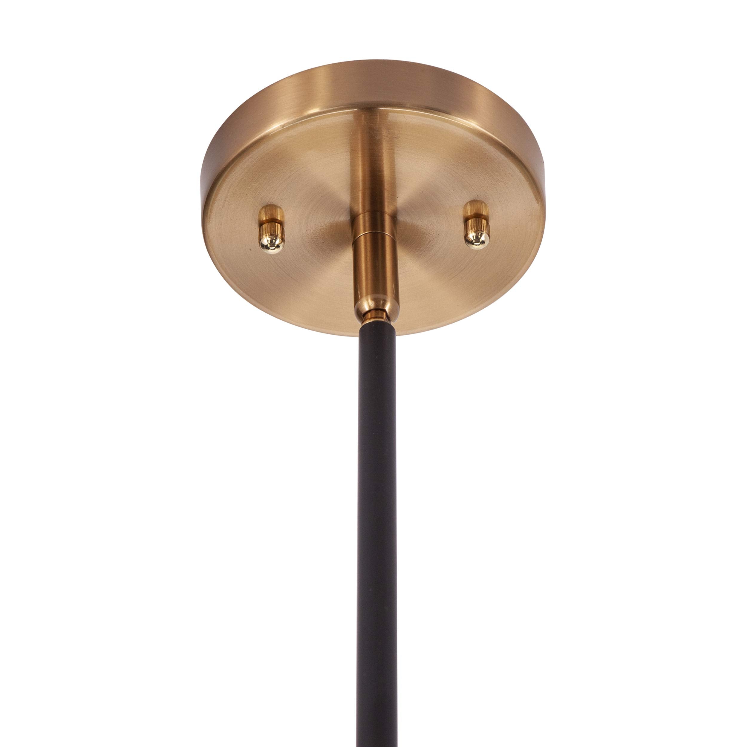 Sei Furniture Boltonly Sputnik 7 Globe Pendant Light, Black/Gold/Clear Glass