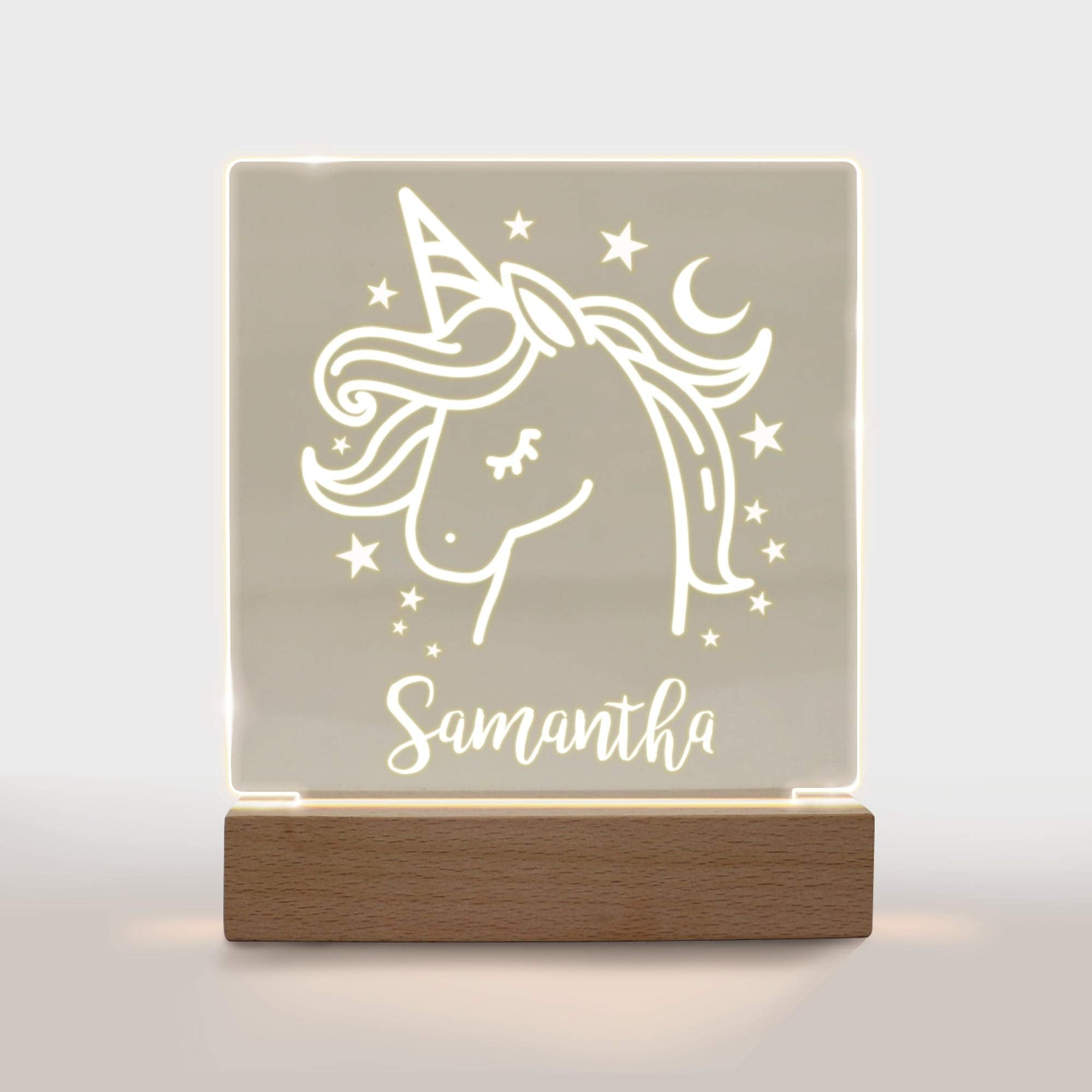 Personalized Night Light For Kids Girls Boys Customized Gifts For Baby Nursery Bedroom Decor Unicorn