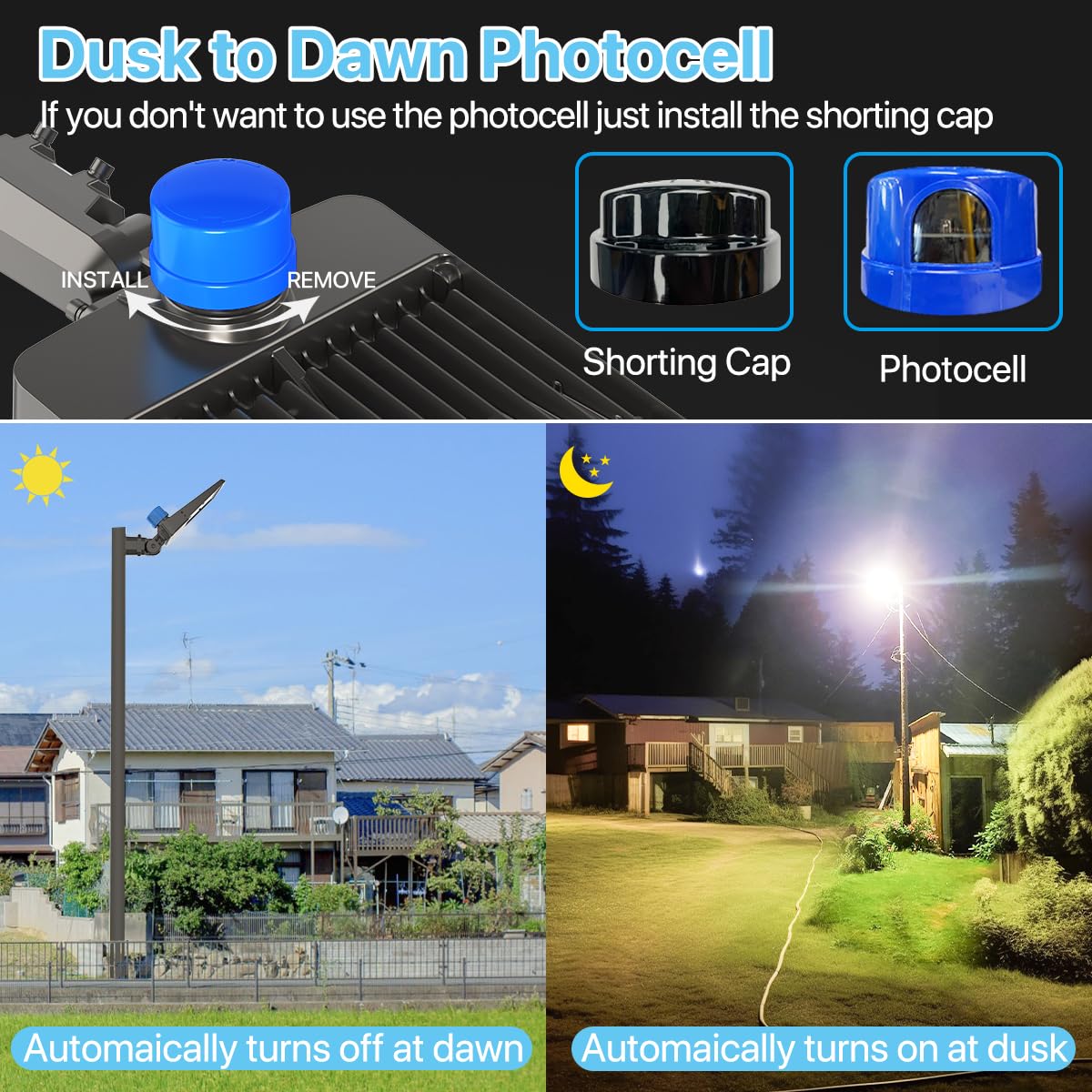 HYPERLITE 300W LED Parking Lot Lights, 45000LM, 5000K, 3-Pack, Aluminum, Bronze, Model SAZE-300WSFM-3PCS