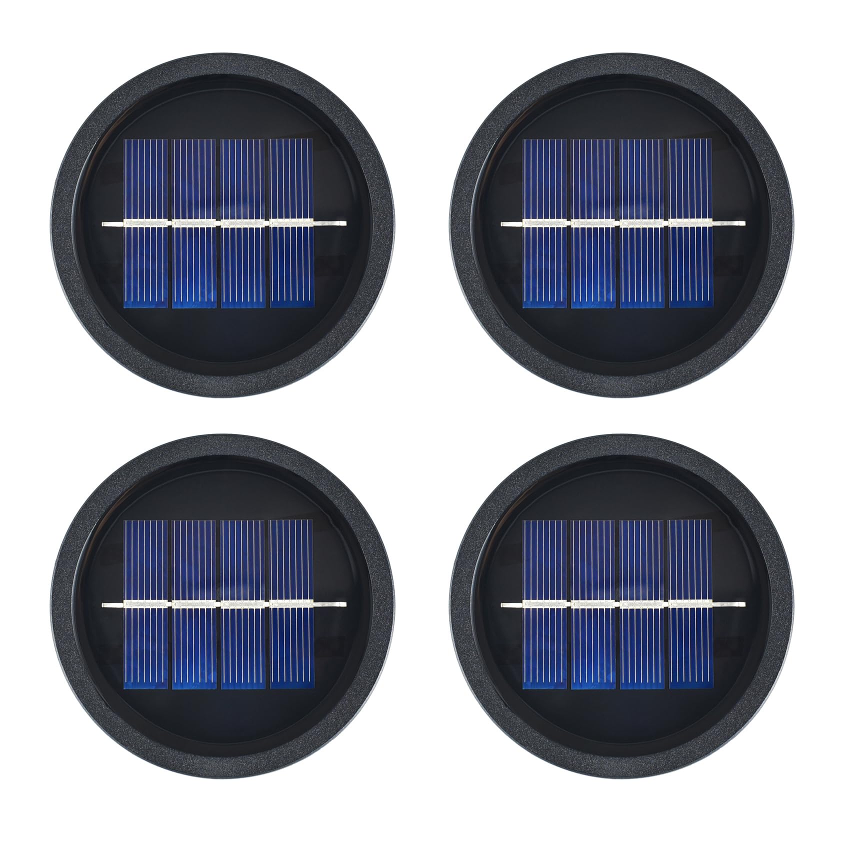Solar Lanterns Replacement Top Pack of 4, Waterproof Round Solar Lights Replacement Part for Outdoor Hanging Lanterns Garden Pat