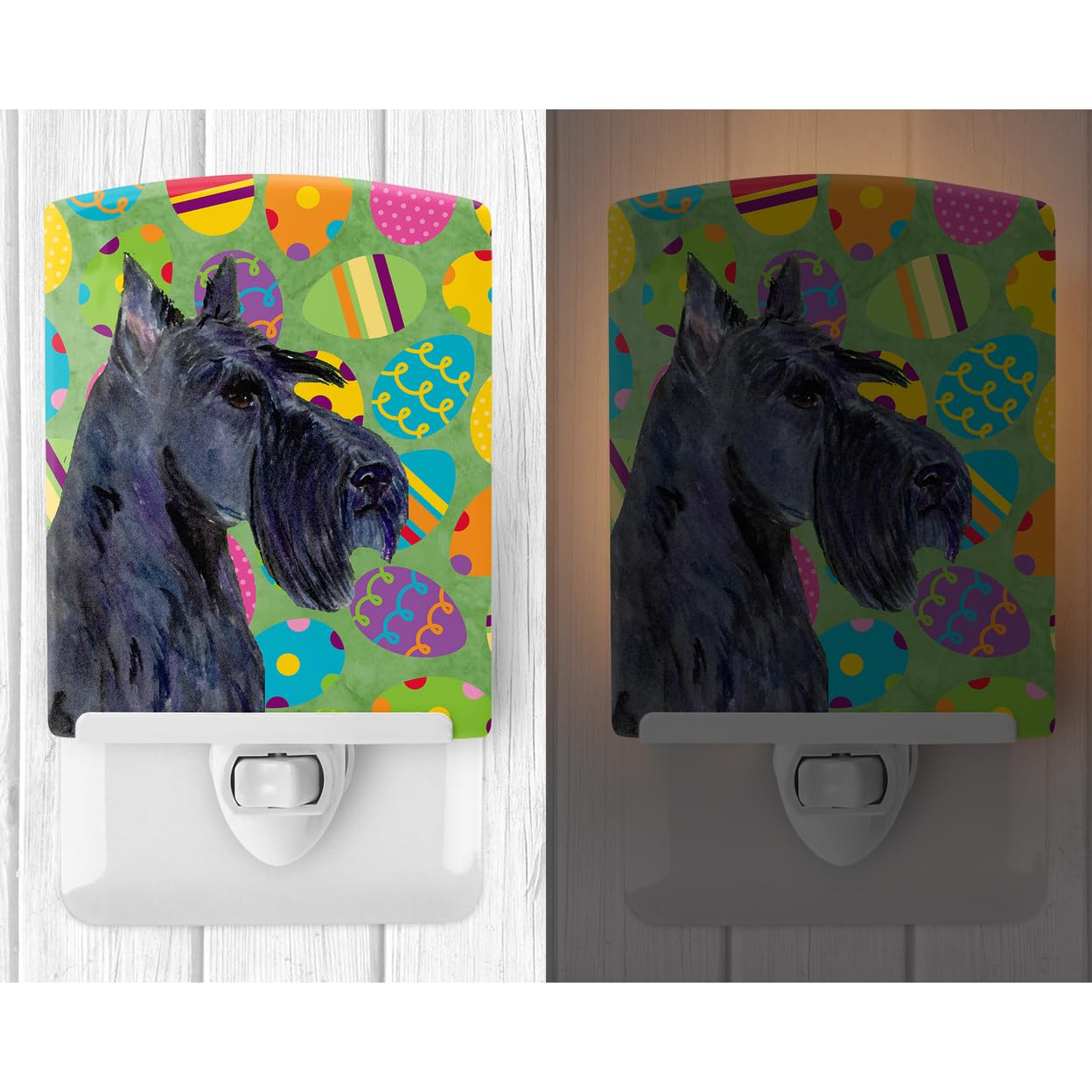 Carolines Treasures Ceramic Night Light, SS4874CNL, 6x4x3in, Multicolor, Ideal for Bedroom, Bathroom, Nursery, Hallway, Kitchen