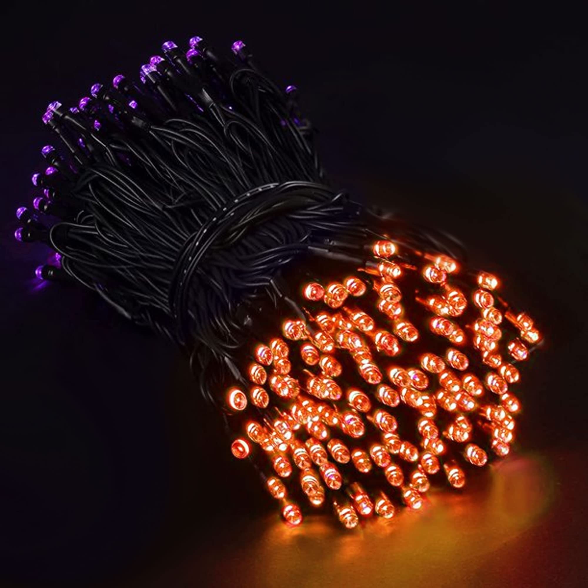 Tw Shine 400 Led Halloween Lights, 132Ft Waterproof String Lights In Orange & Purple, 8 Modes For Indoor/Outdoor Party Decor