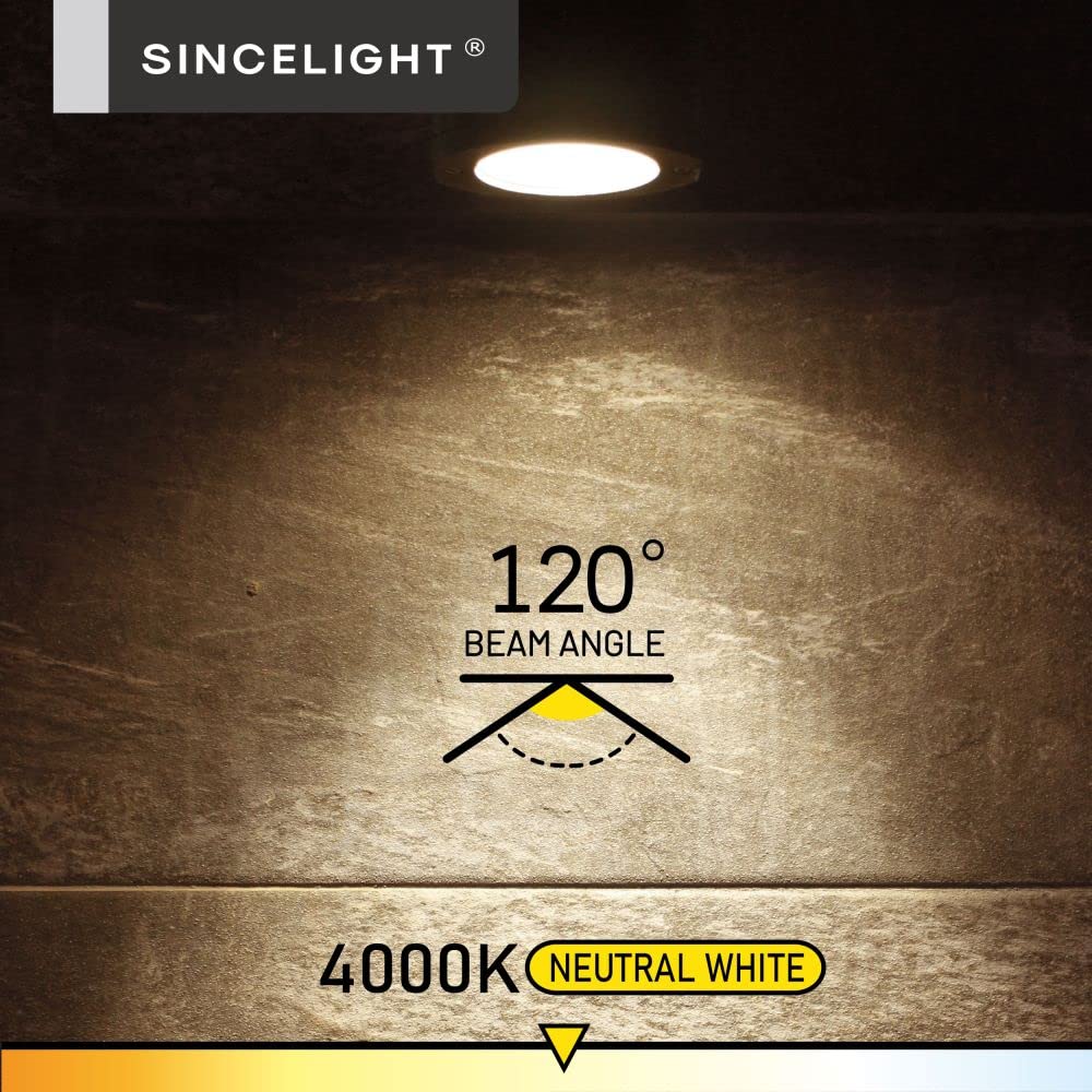 Sincelight Gx53 Led Bulbs, 7W, Reflector, 60W Equivalent, Disc Frosted Puck, Ra92, Warm White 2700K, Retrofit The Gx53 Fittings