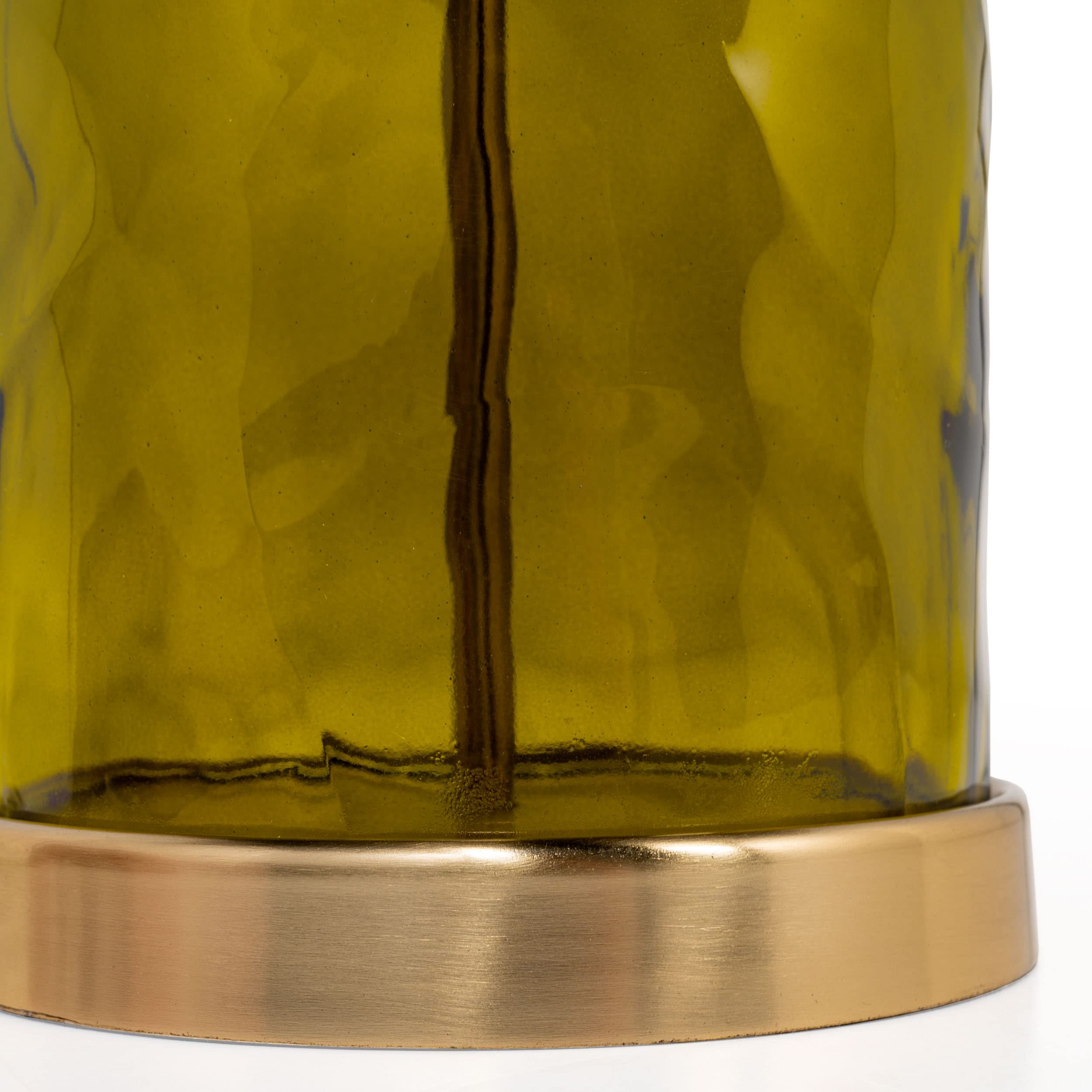 Gild Design House Klara 22&quot; Glass Table Lamp - Green, Gold & Black Accent Lighting