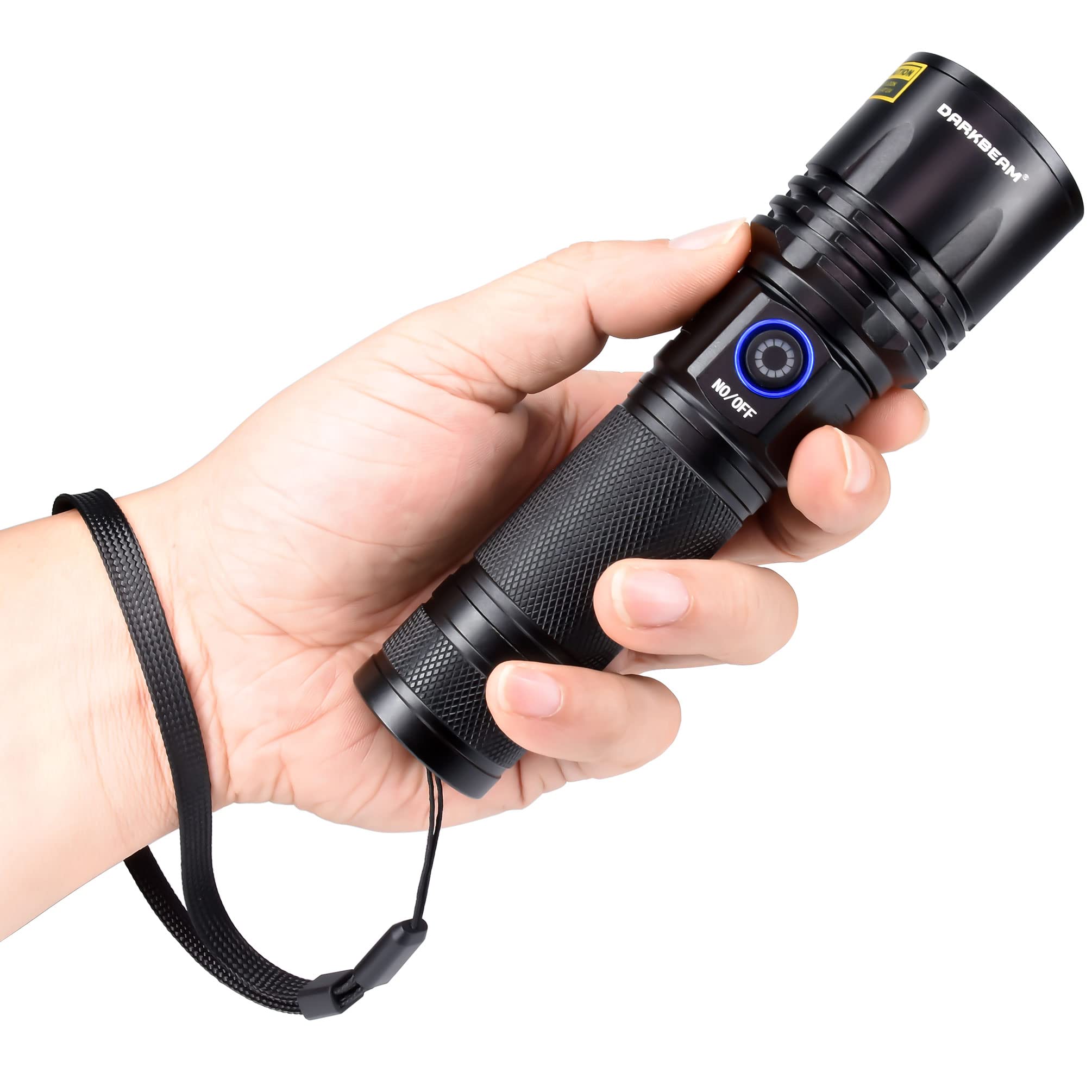 DARKBEAM UV Flashlight - 20W LED Black Light, 365nm USB-C Rechargeable, Aluminum, Model B14, Ideal for Pet Urine Detection & Resin Curing