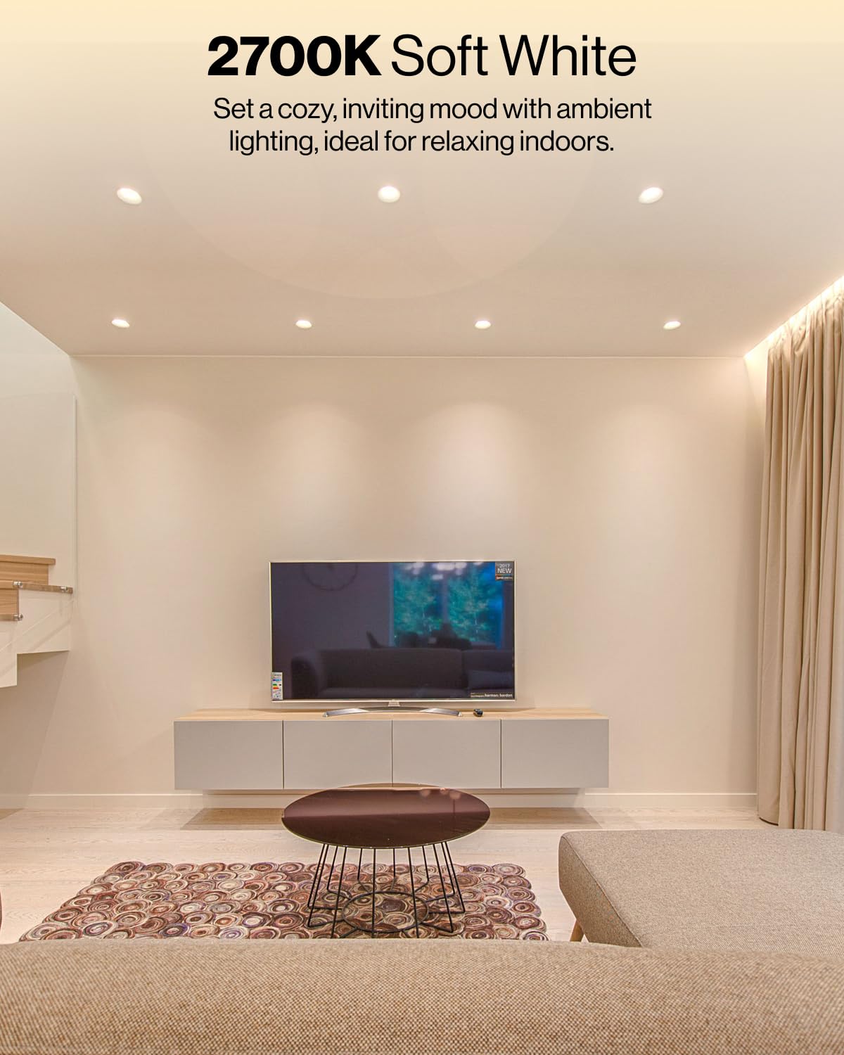 Sunco 4 Pack Retrofit Led Recessed Lighting 4 Inch, 2700K Soft White, Dimmable Can Lights, Baffle Trim, 11W=60W, 660Lm, Damp Rat