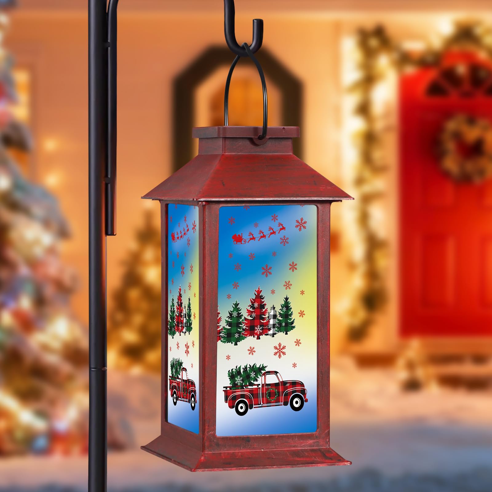 Christmas Decorations,Solar Lanterns with Christmas Tree Outdoor Waterproof Decorative Lights for Christmas Gifts for Women, Mom