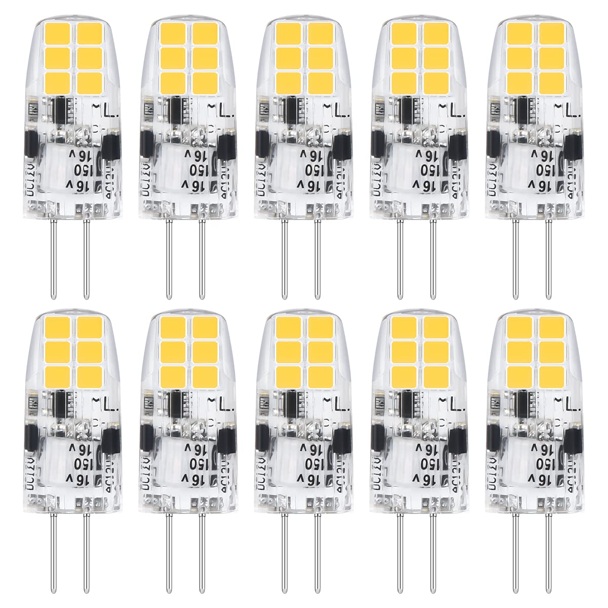 Amazing power G4 Light Bulb, G4 LED Bulbs AC/DC 12V Type Bi Pin Base Bulb 20W G4 Halogen Bulbs Replacement for Landscape Lightin