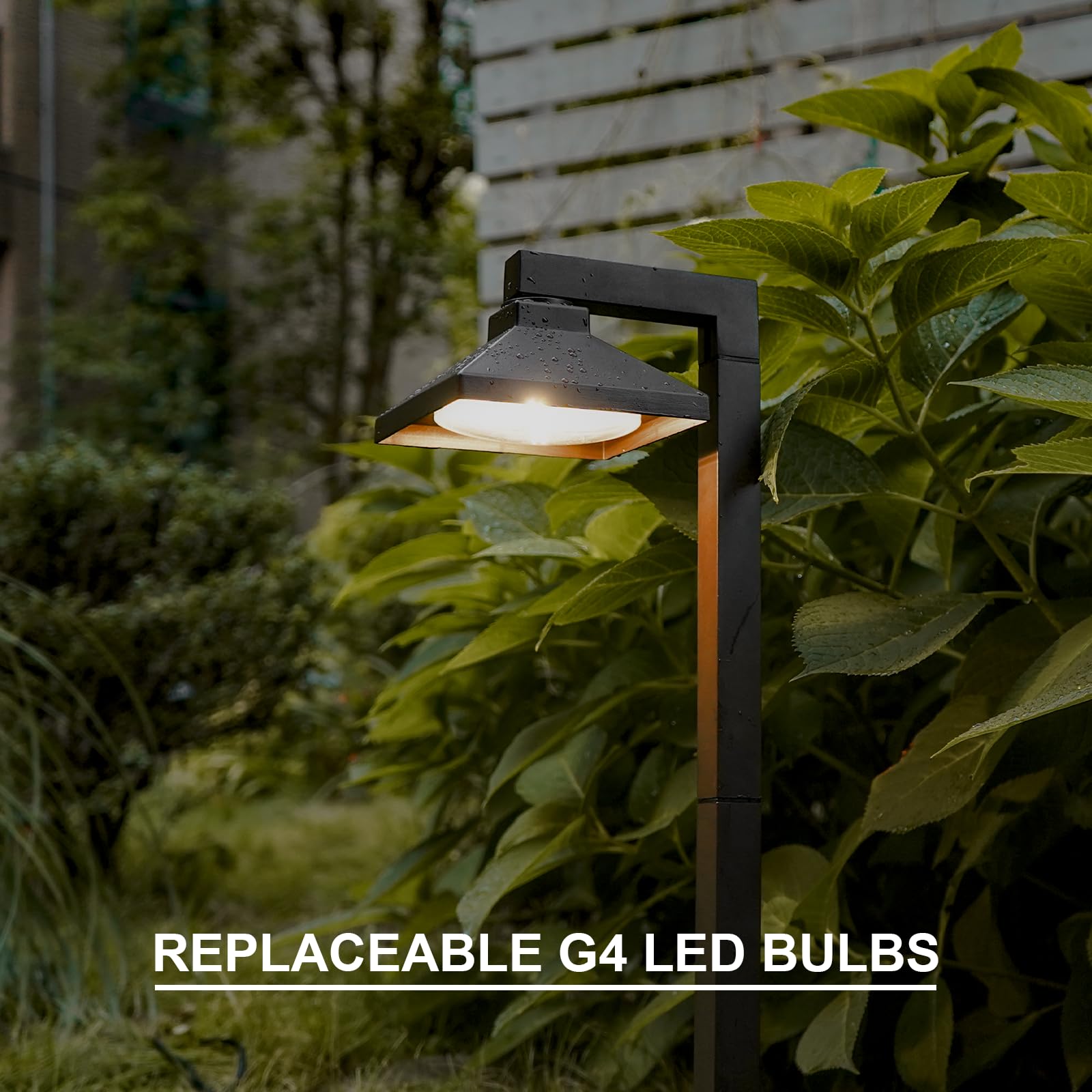 GOODSMANN Low Voltage Landscape Lights 2 Pack, 1.5W LED, 100 Lumen, Warm White, Metal, Model 9121-11502-02A, Brown