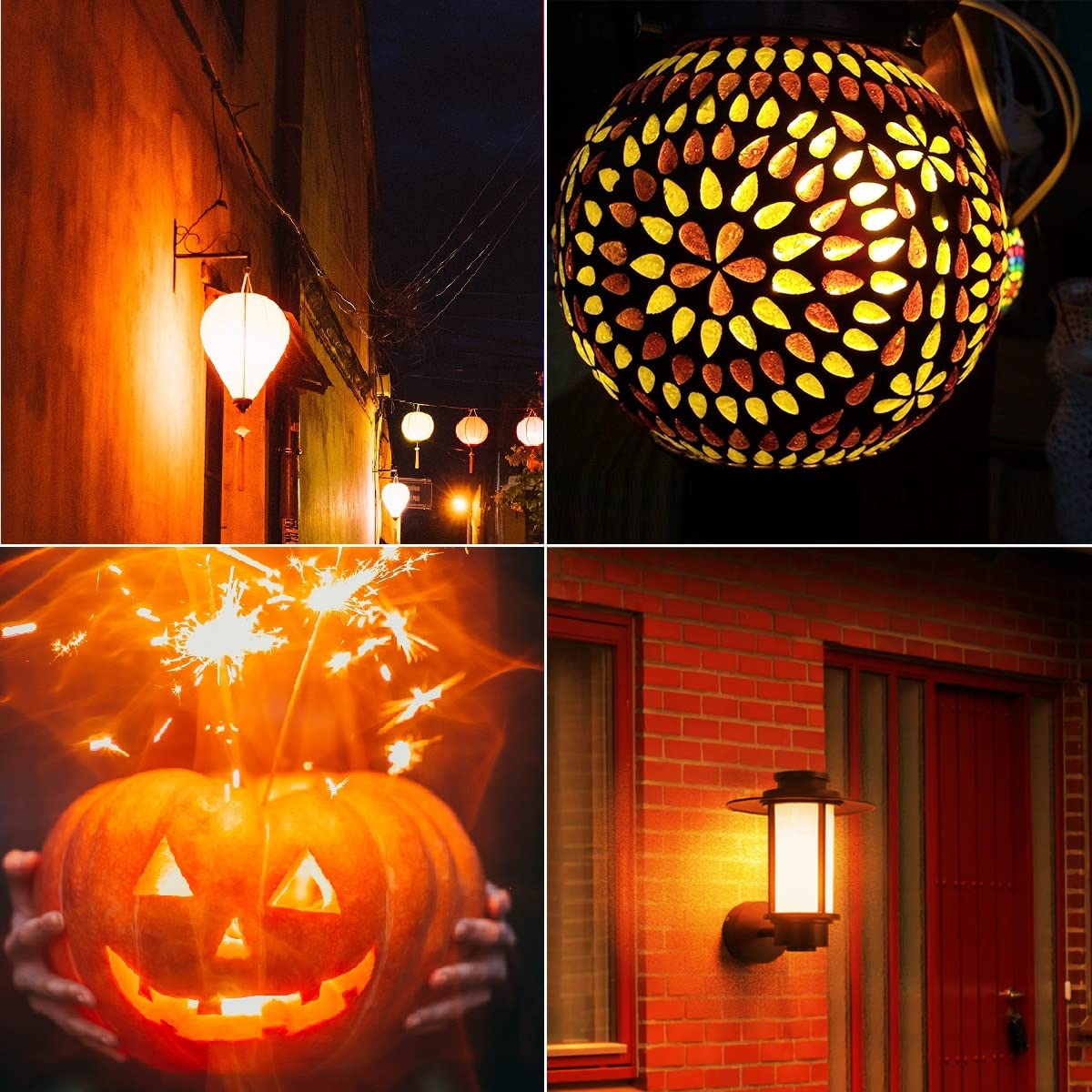 2 Pack Led A19 Orange Light Bulb  9W (60Watt Equivalent)  E26 Medium Base Led Orange Bulb  Colored Light Bulb For Halloween Christmas  Party Decoration  Porch  Home Lighting (Orange Light)