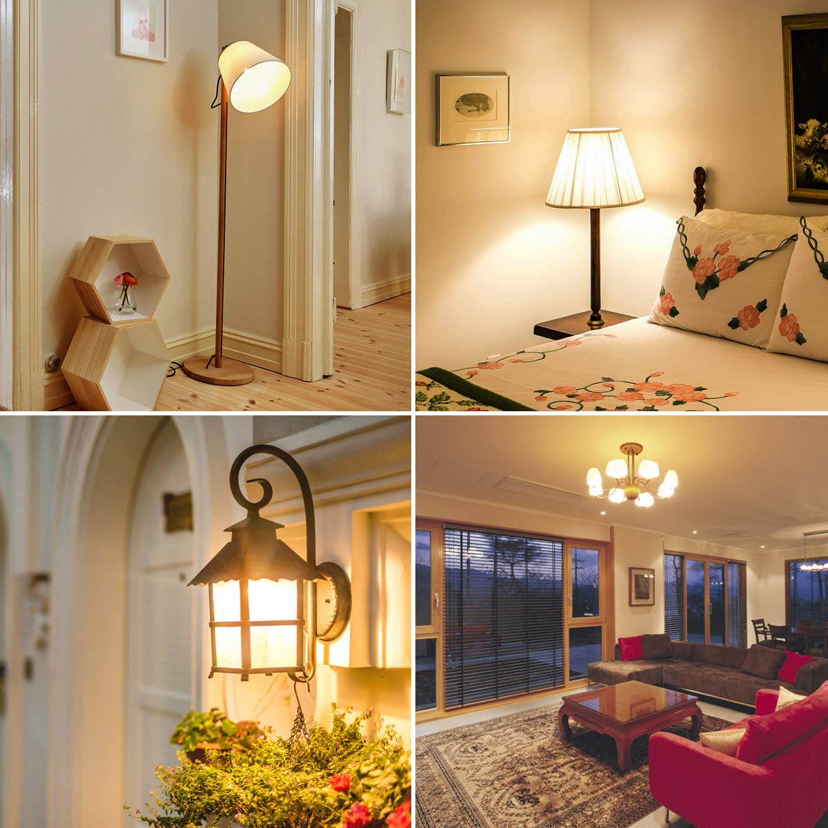 LE 100W Equivalent LED Light Bulbs 14W 1500 Lumens Warm White A19 E26 Pack of 6
