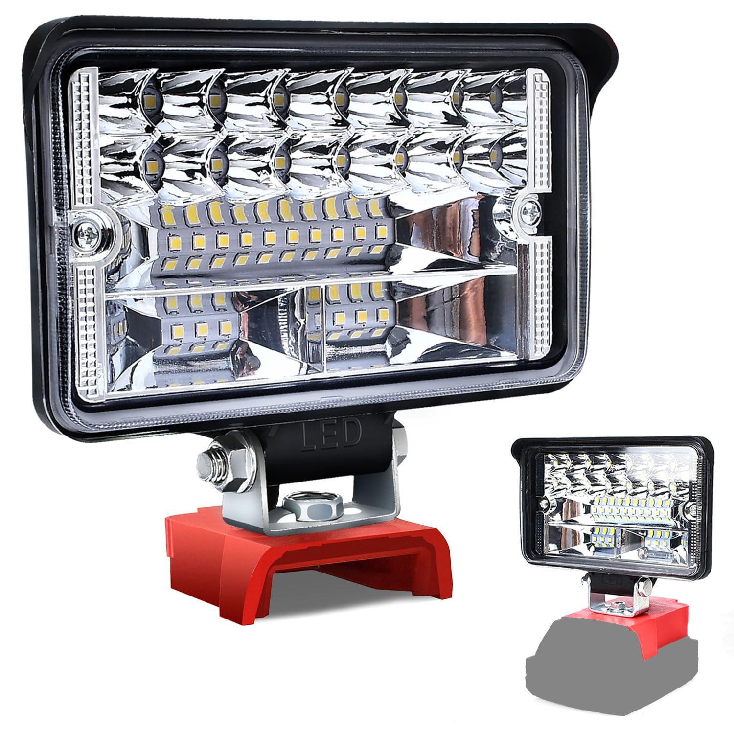 Cordless LED Work Light for Milwaukee 18V Lithium Batteries, 108W 5400LM Adjustable Portable Flood Lights for Job Site Lighting 