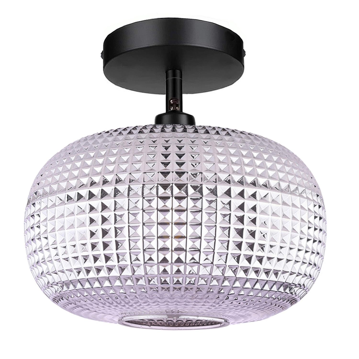 Jolydoly Semi Flush Mount Ceiling Light Fixture,Black Light Fixtures Ceiling Mount,Hallway Light Fixtures,Close To Ceiling Light,Globe Glass Ceiling Light Fixture,Vintage Ceiling Lamp For Bathroom