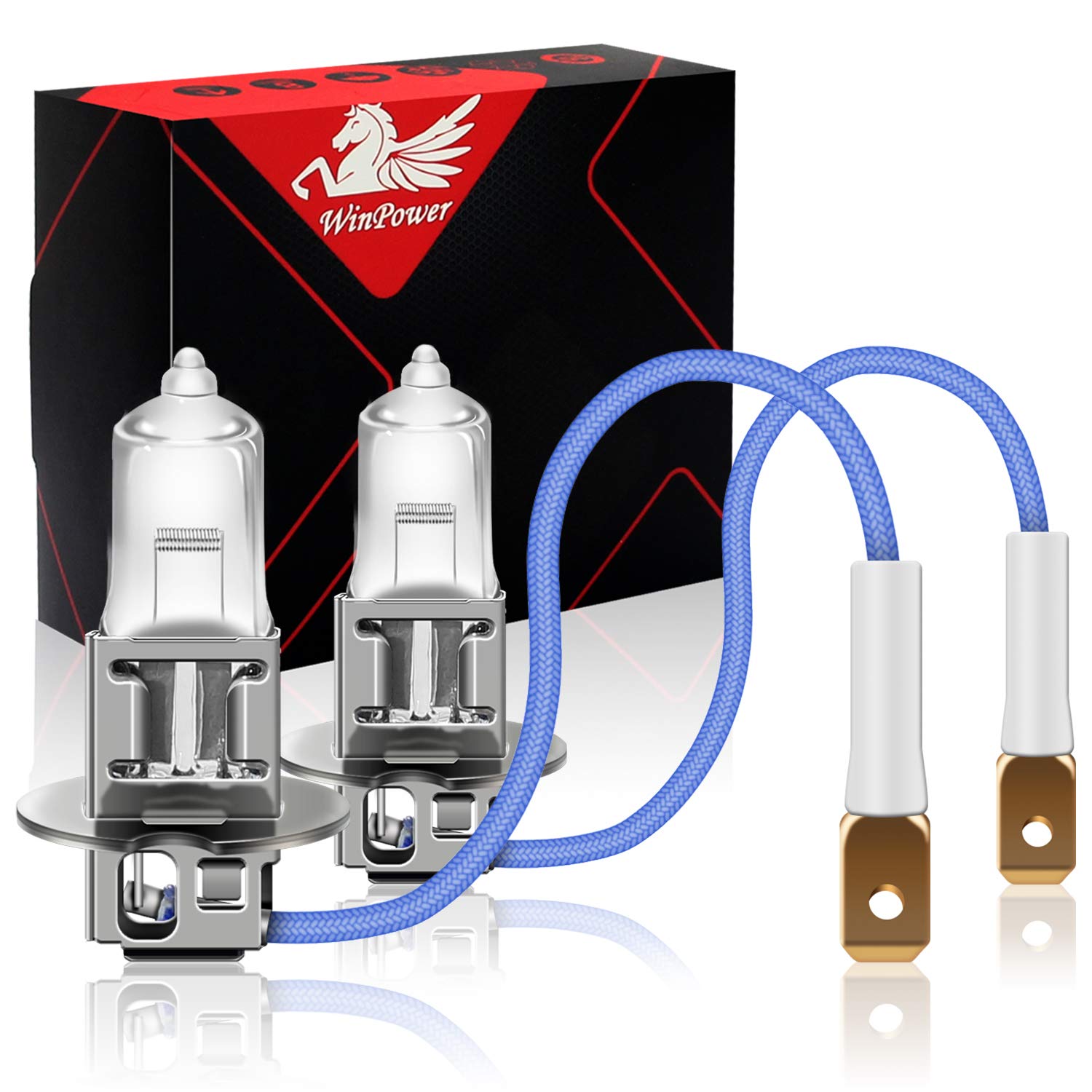 WinPower H3 Halogen Fog Light Bulb, 55W 4300K, Warm White, Pack of 2