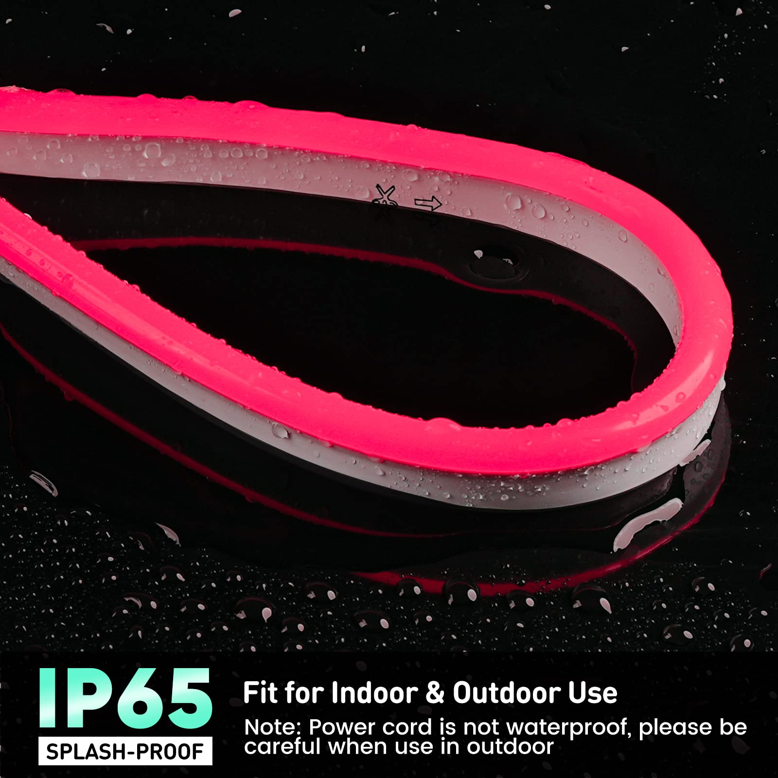 Gzbtech Flexible Led Neon Rope Lights 16.4Ft Ac 110-120V Waterproof Strip Light  120Leds/M Cuttable Connectable Neon Lighting For Indoor Outdoor Home Decor/Commercial Building Use-Red 5M