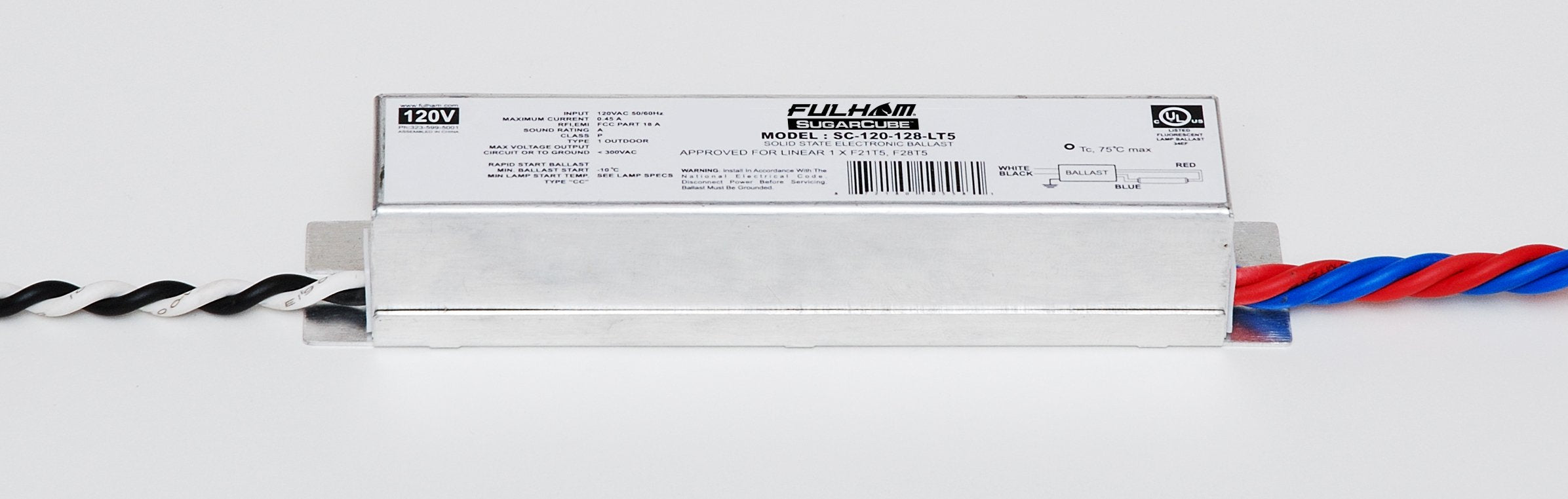 Fulham Lighting Fulham Sugar Cube Ballast, Sc-120-128-Lt5