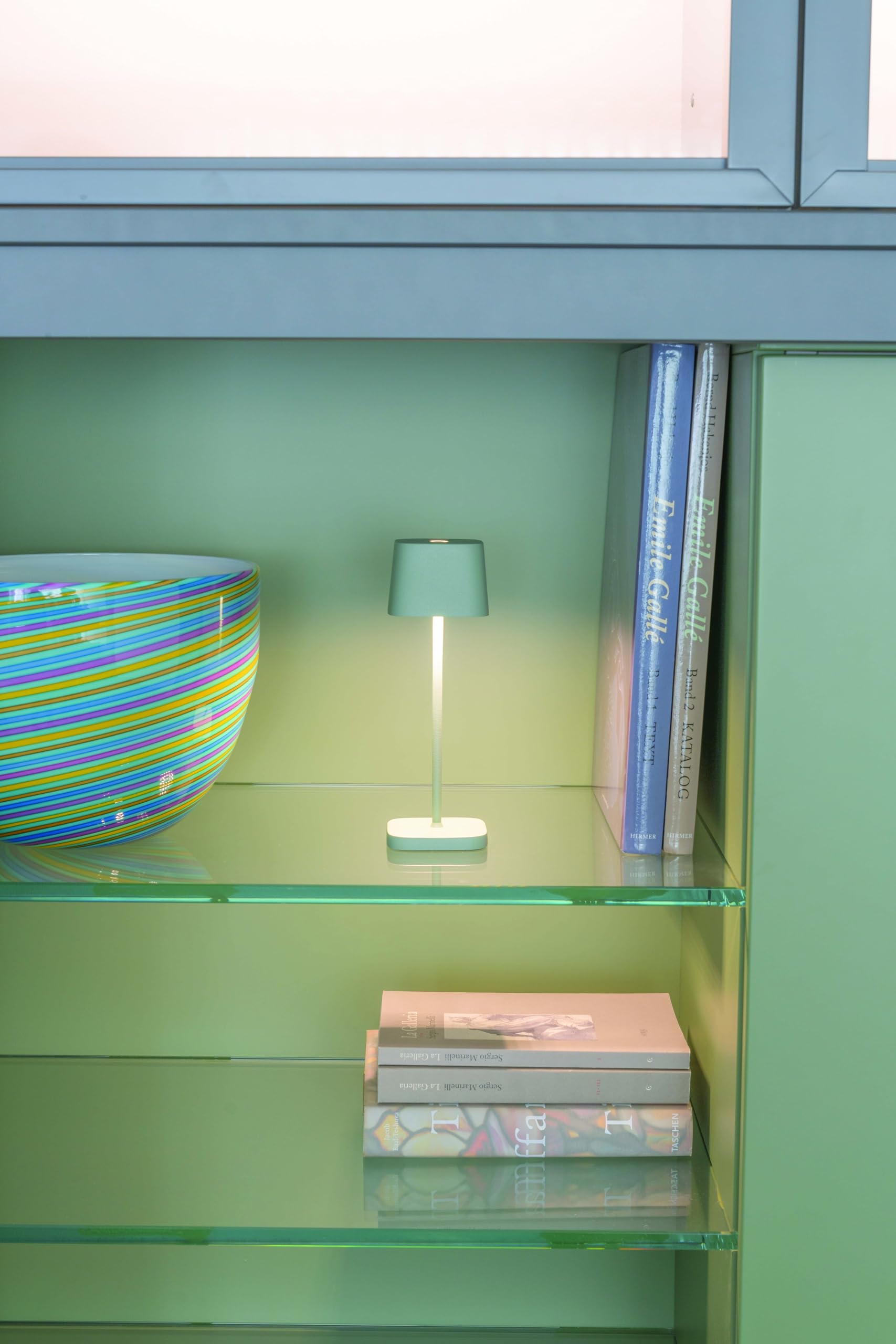 Zafferano, Ofelia Micro Lamp, Rechargeable Cordless Table Lamp With Touch Control, Suitable For Indoor And Outdoor, Dimmer, 2200