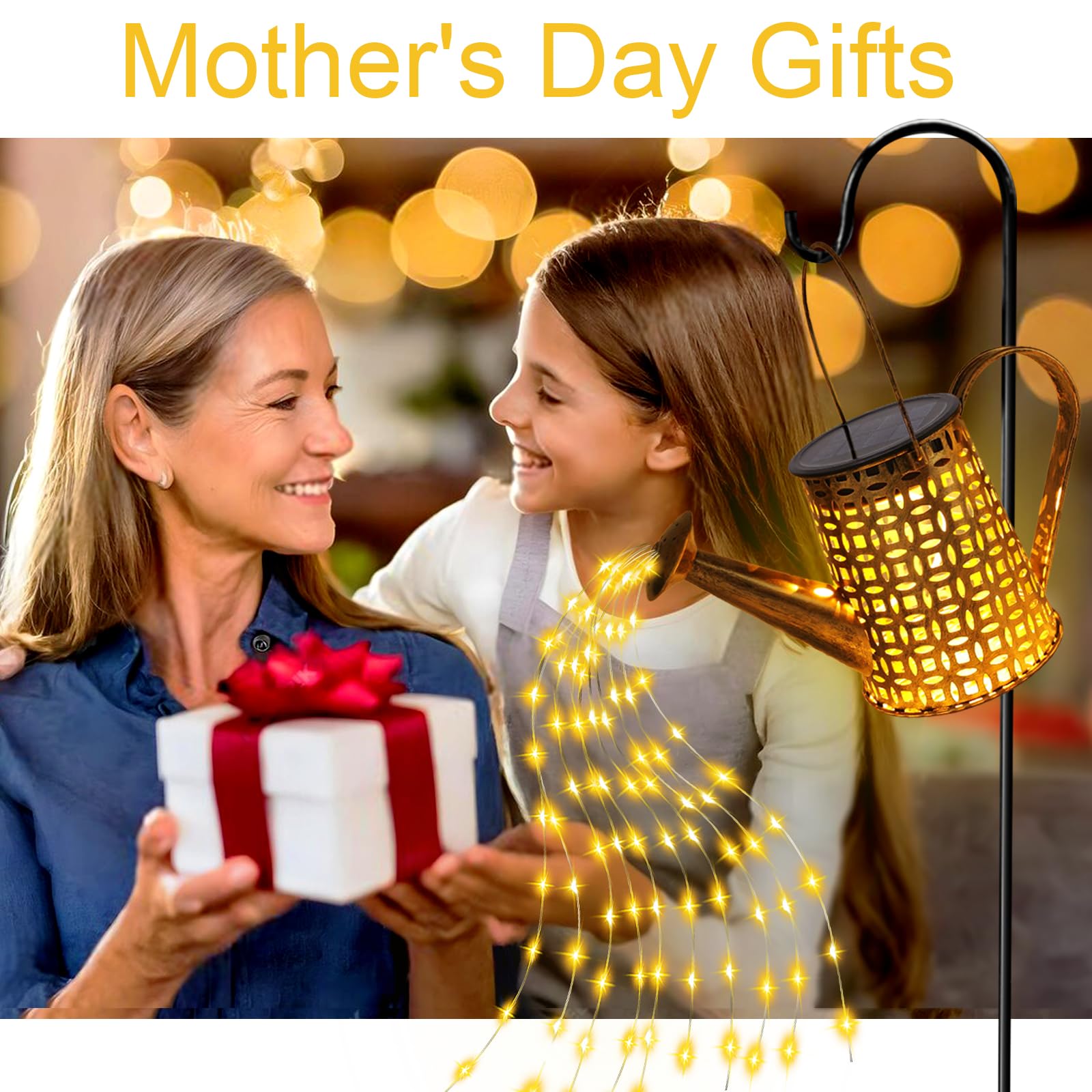 Solar Watering Can Lights, Owl Gifts For Women Mom Grandma Birthday, Waterproof Outdoor Garden Decor Large Hanging Solar Lantern