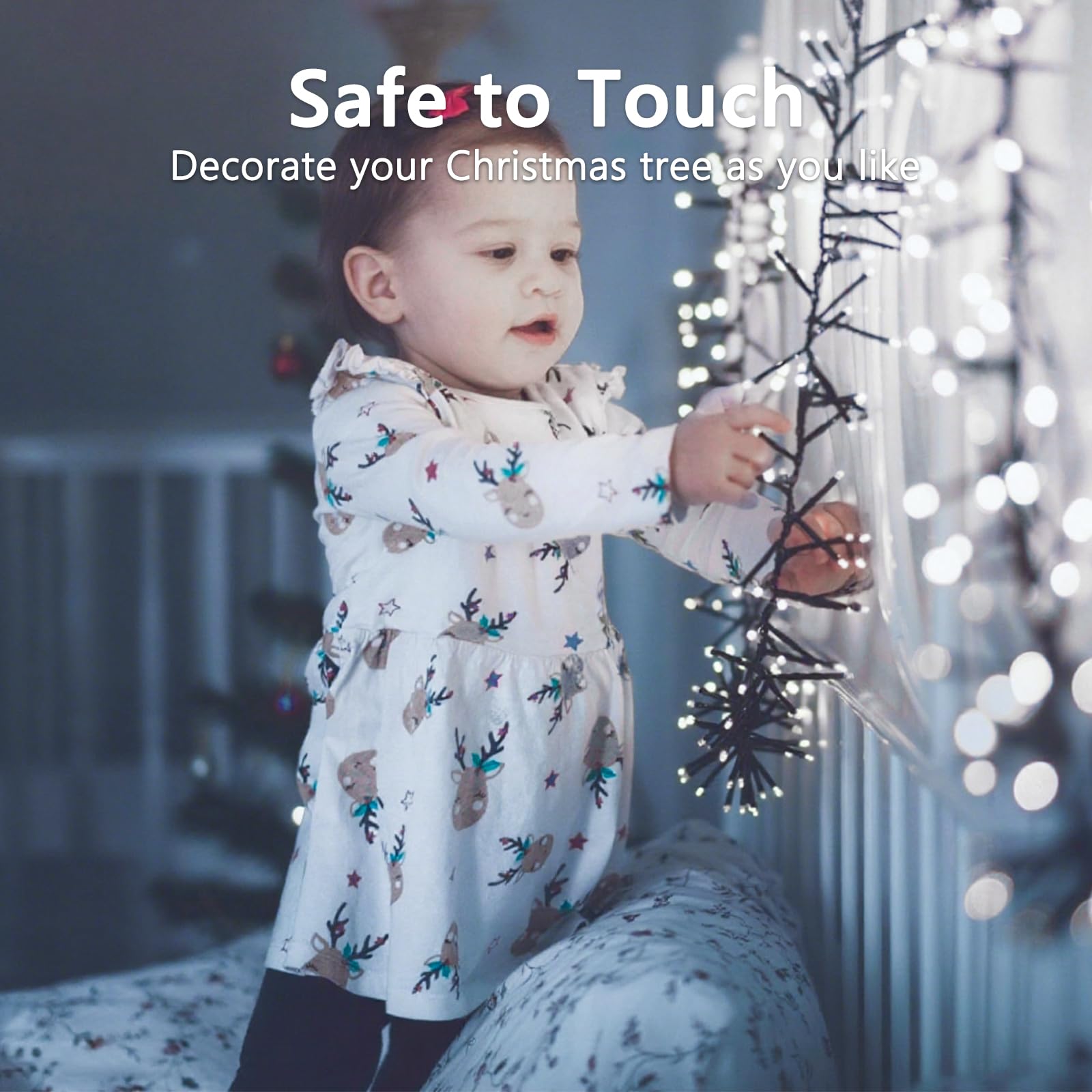 75Ft 1500 Led Cluster Christmas Lights  Christmas Tree Lights Outdoor Indoor With 8 Modes & Timer & Remote  Fire ers String Lights Waterproof For Garland Party Xmas Decorations  Cool White