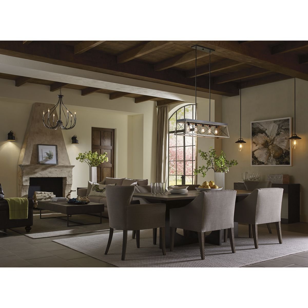 Briarwood Collection 5-Light Coastal Chandelier Light Graphite