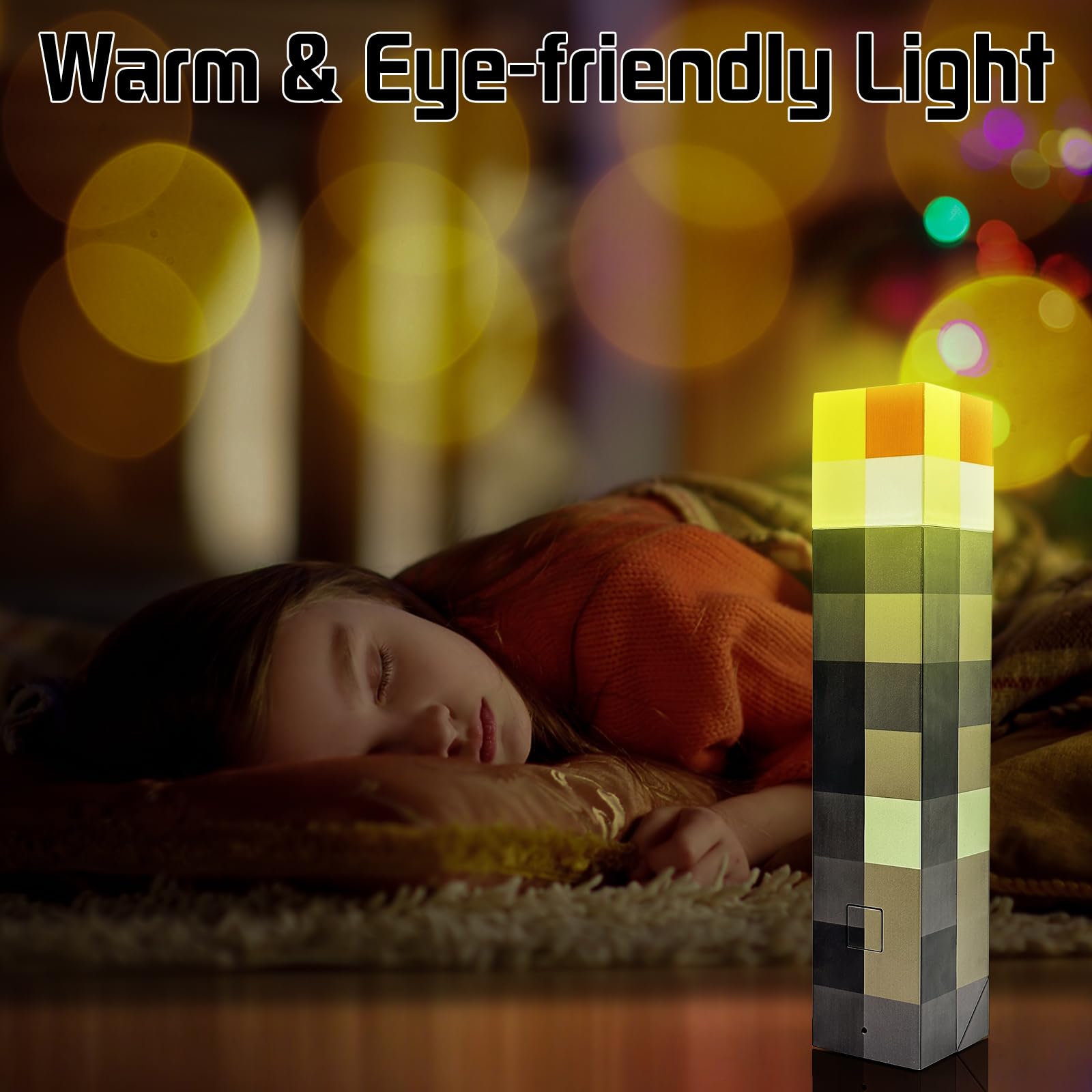 Aidyvoi Light-Up Wall Torch Lamp, 7-Color Night Light, Usb Rechargeable Night Lamp, Hand Held & Wall Mountable Table Light, Cost
