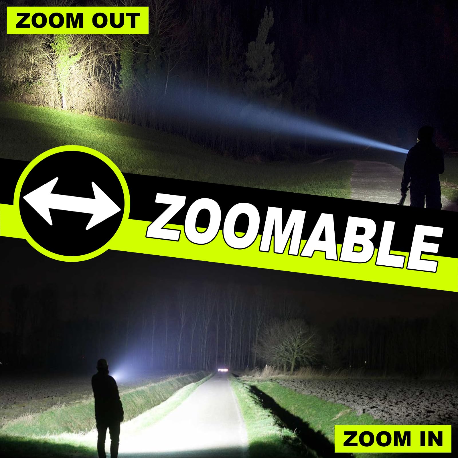 iodoo 2 in 1 Rechargeable Flashlight 5000 Lumens LED Lantern Model iodoo-cob-fl-uv Outdoor Camping Light