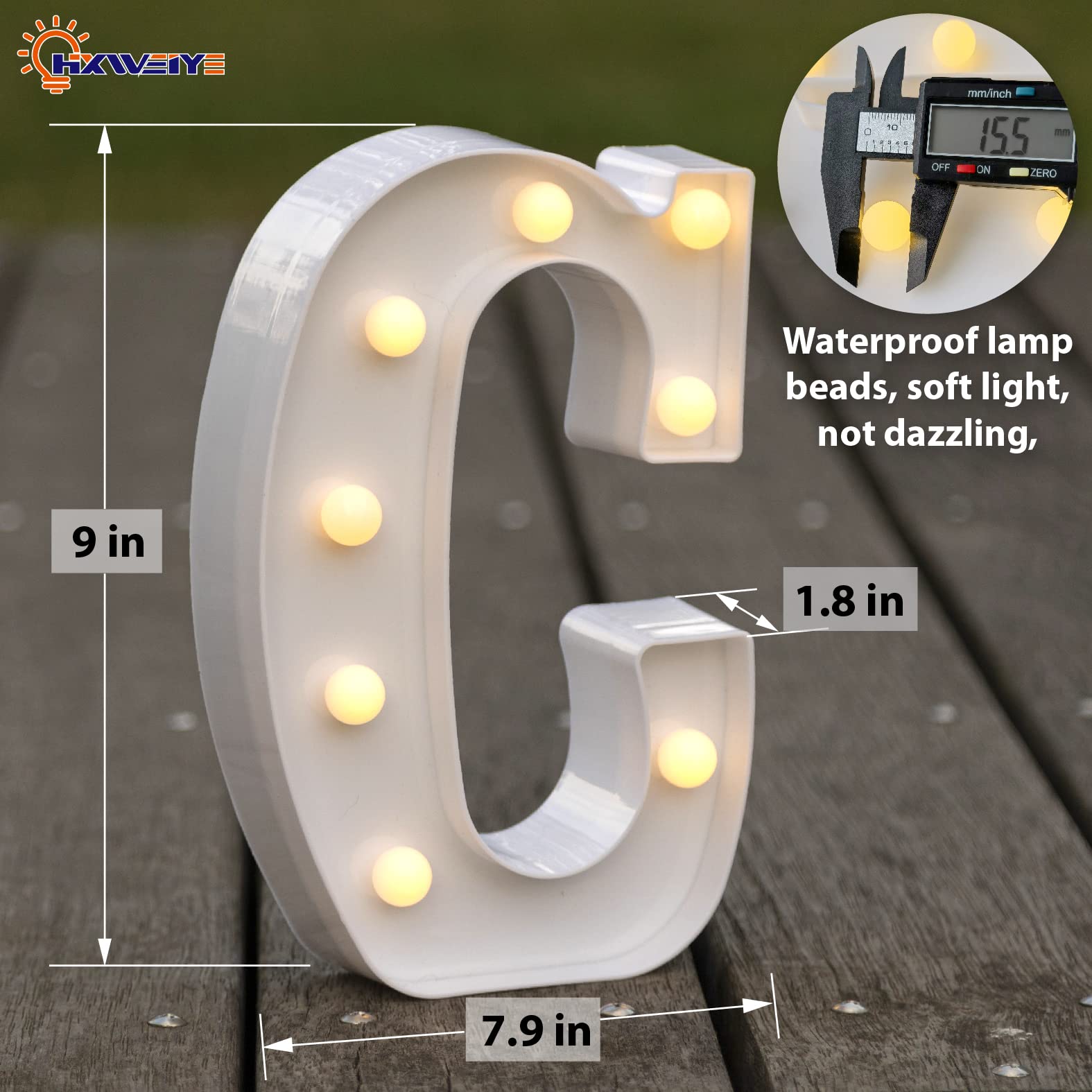 HXWEIYE LED Marquee Letter Sign, Warm White, 26 Alphabet & Numbers 0-9, Plastic Décor for Parties, Weddings & Home