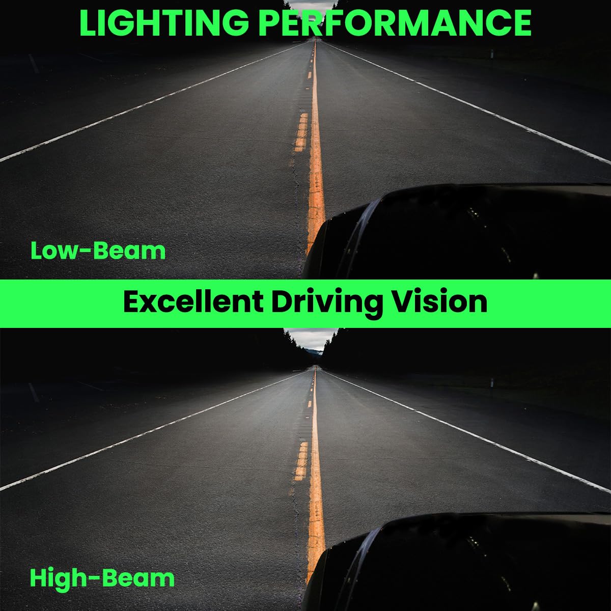 SPEC-D TUNING SMD LED Headlights for 1992-2006 Ford Econoline Van - Chrome Housing, Clear Lens, Model LH-ECON92-R, L+R Pair