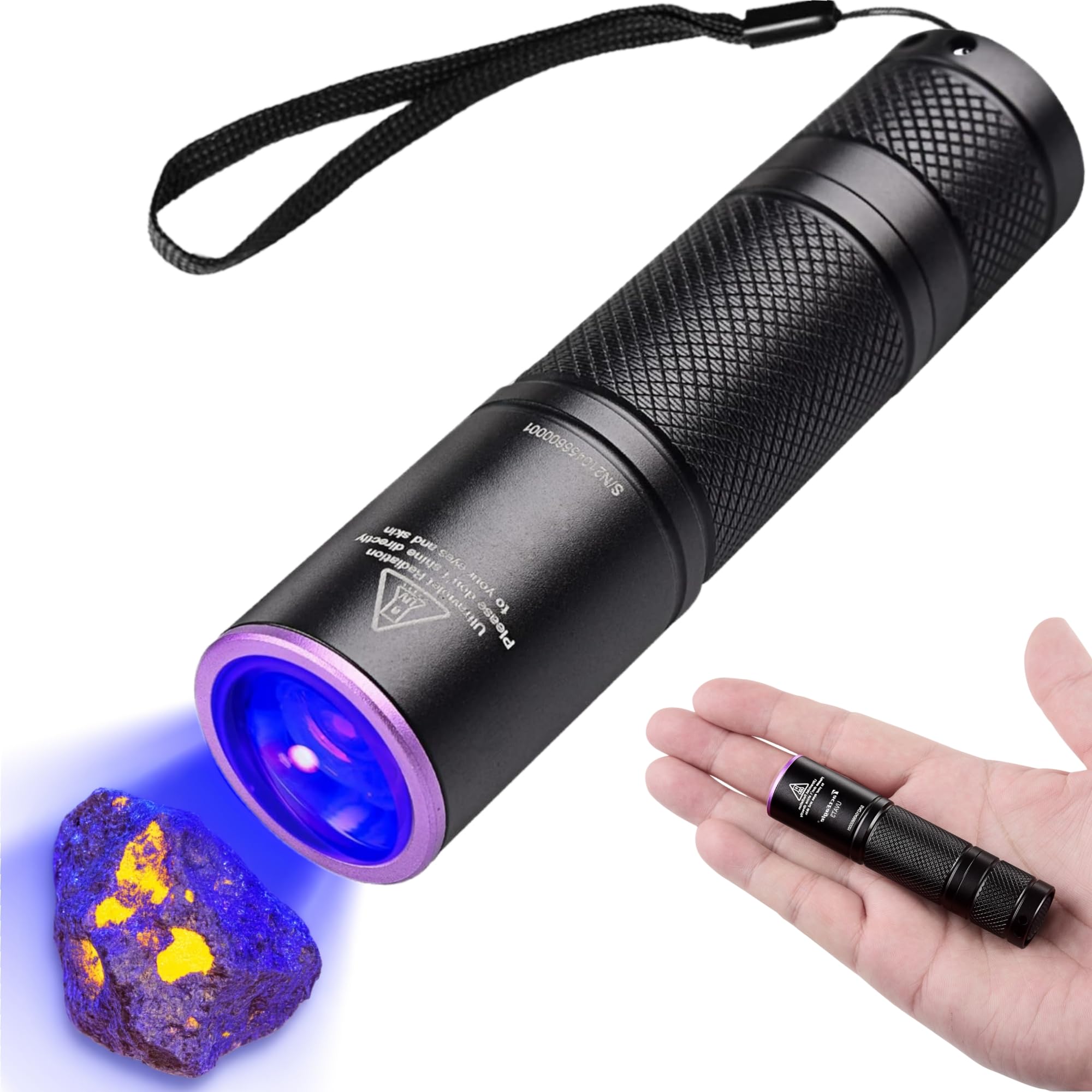 TactEagle UV Flashlight Mini UVA-T3, Portable Black Light for Pet Urine Detection & Scorpion Finding