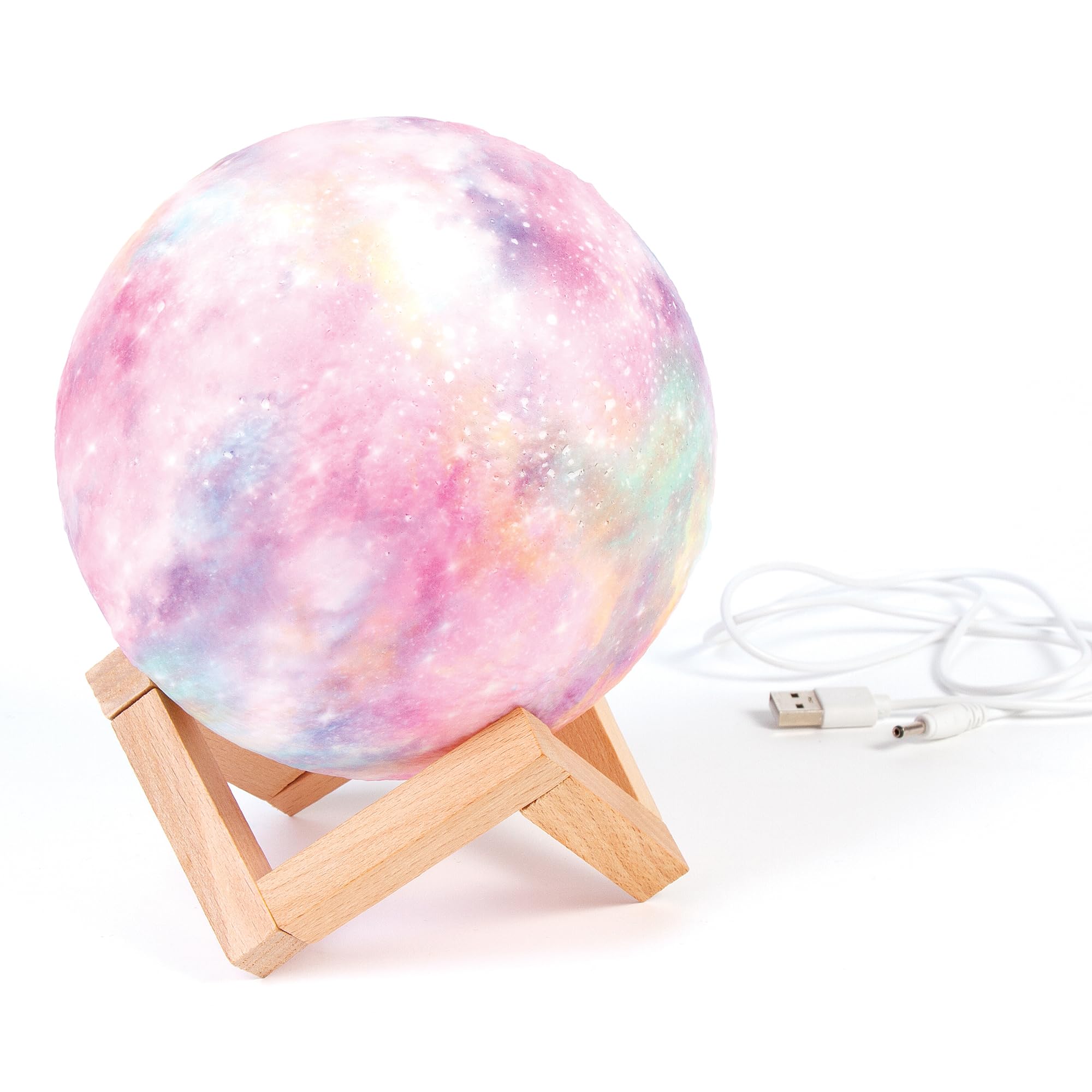 3C4G: Galaxy Dreams Moon Light - 6pcs, Touch to Change Effects, USB Powered, Make Any Room Glow, Three Cheers for Girls, Kids Ag