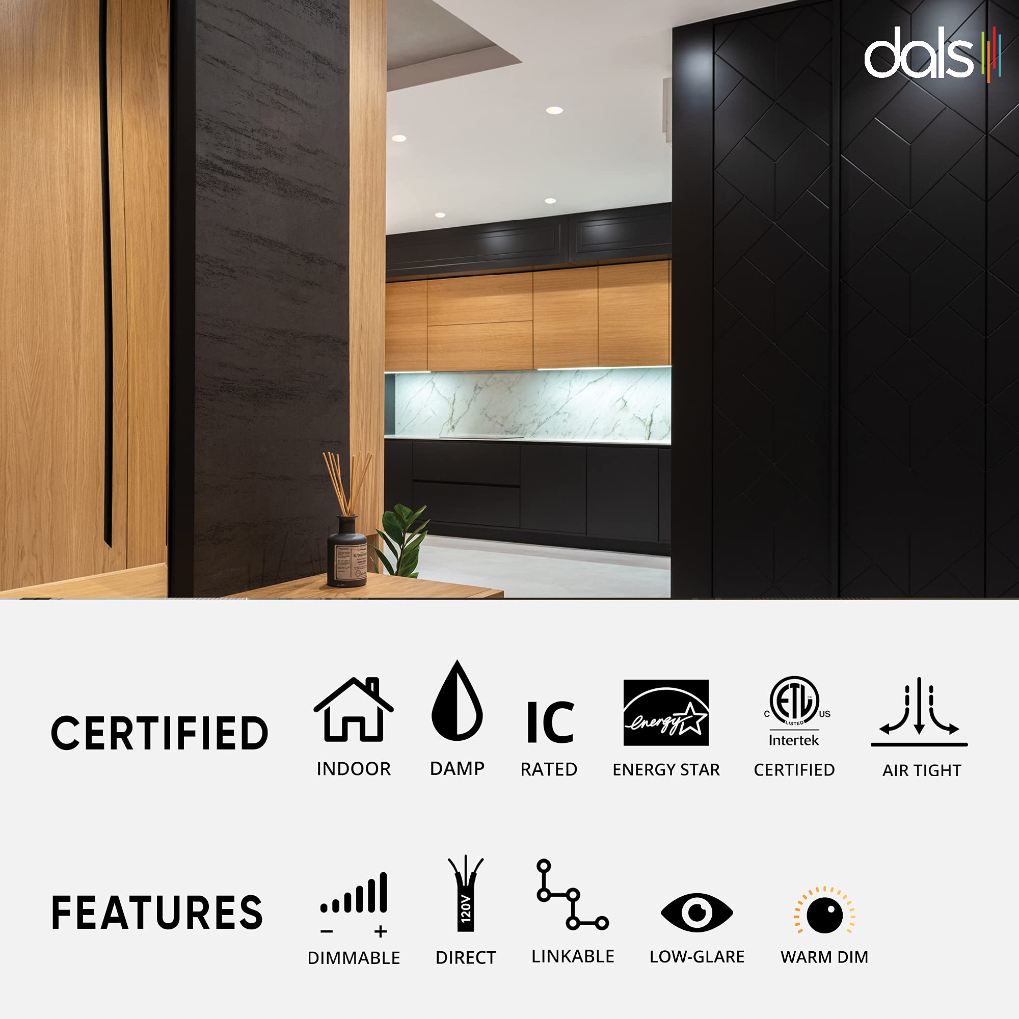 Dals Lighting Ind4-Dw-Wh Recessed Panel Light, White